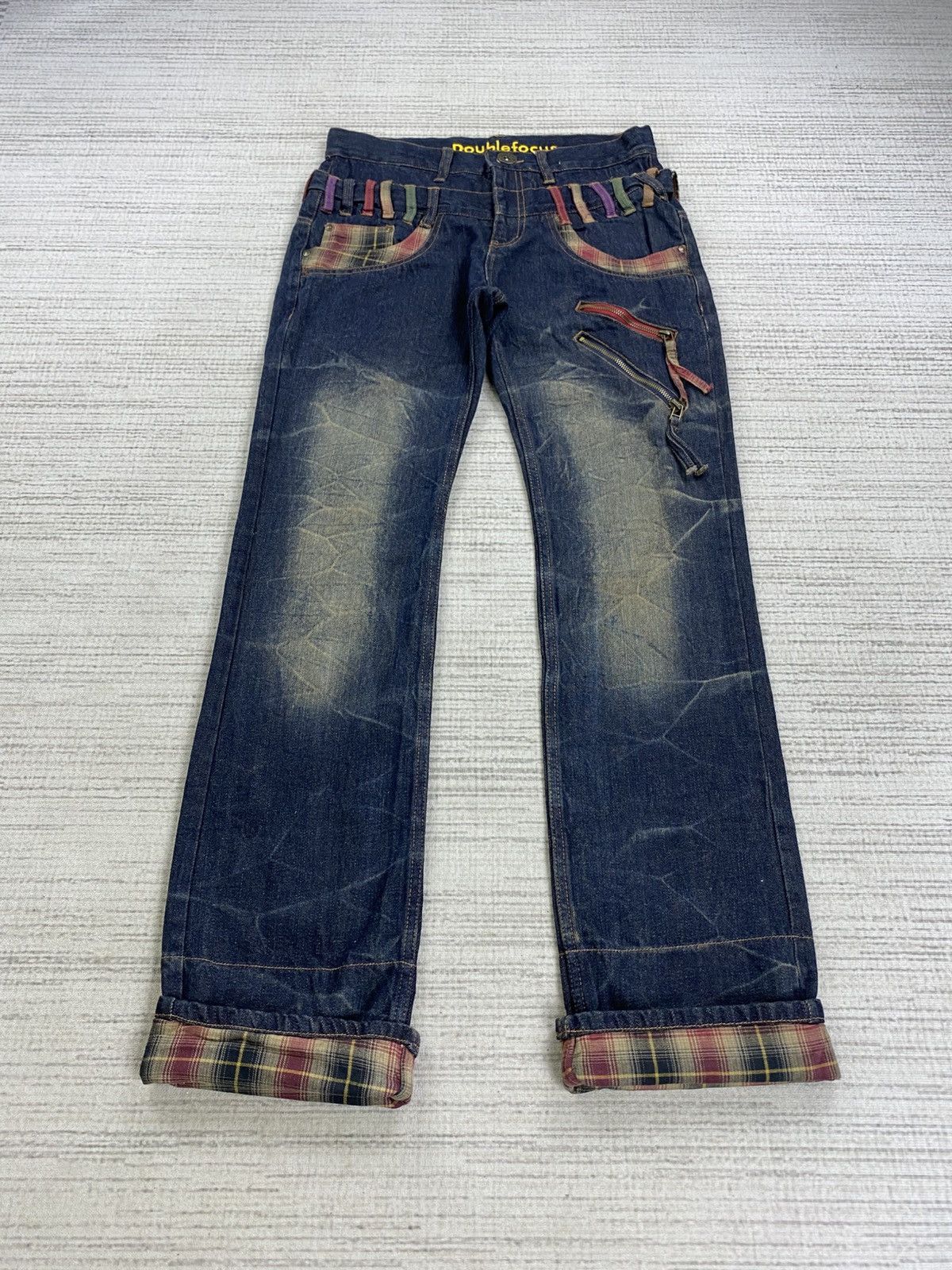 Hysteric Glamour Vintage Double Focus Double Waist Mud Wash Punk Denim Pants Size US 30 / EU 46 - 1 Thumbnail