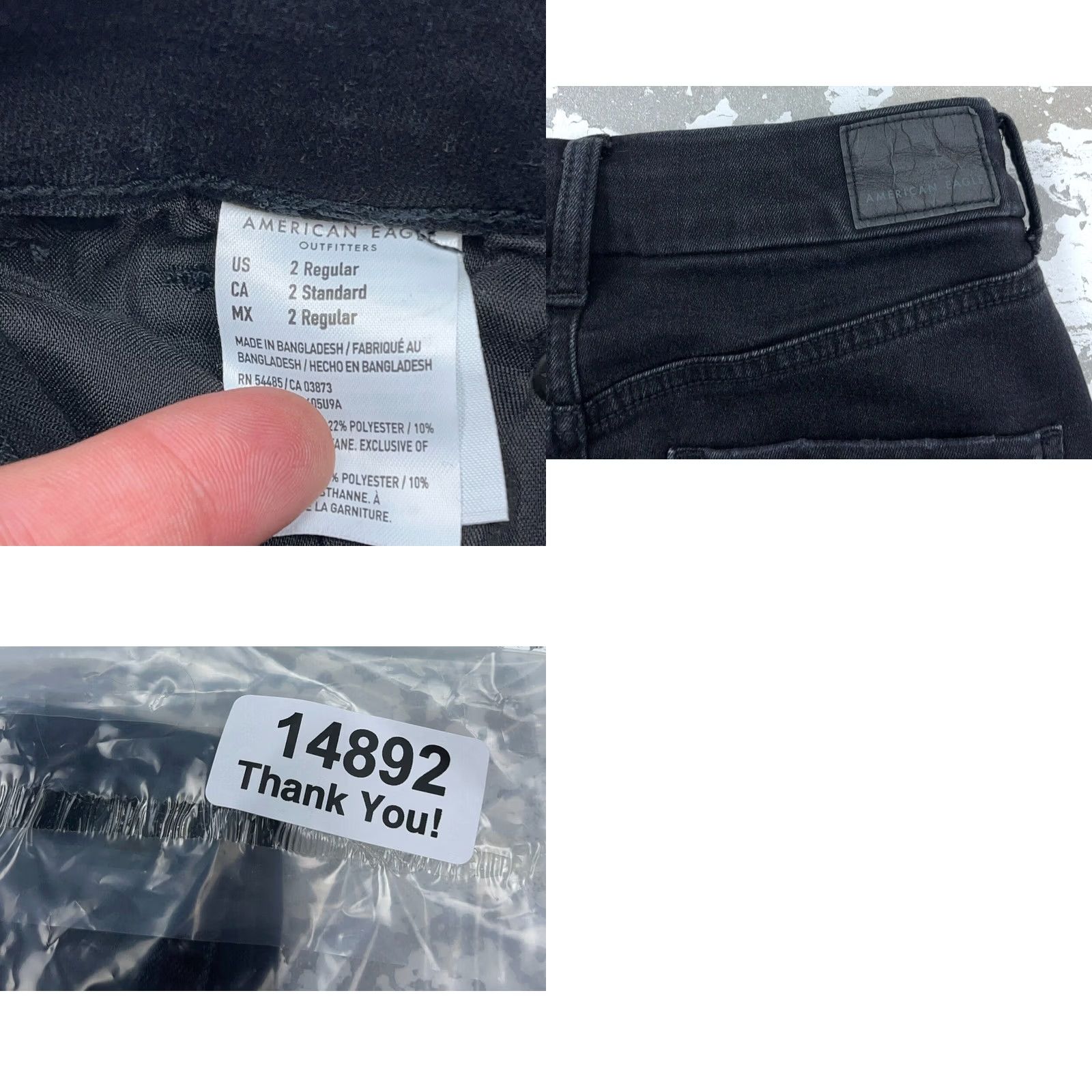 American Eagle Outfitters VINTAGE American Eagle Outfitters Skirt Women 2 Mini Denim Black AE Button Pockets 90s Stylish Womens Size 26" / US 2 / IT 38 - 8 Thumbnail