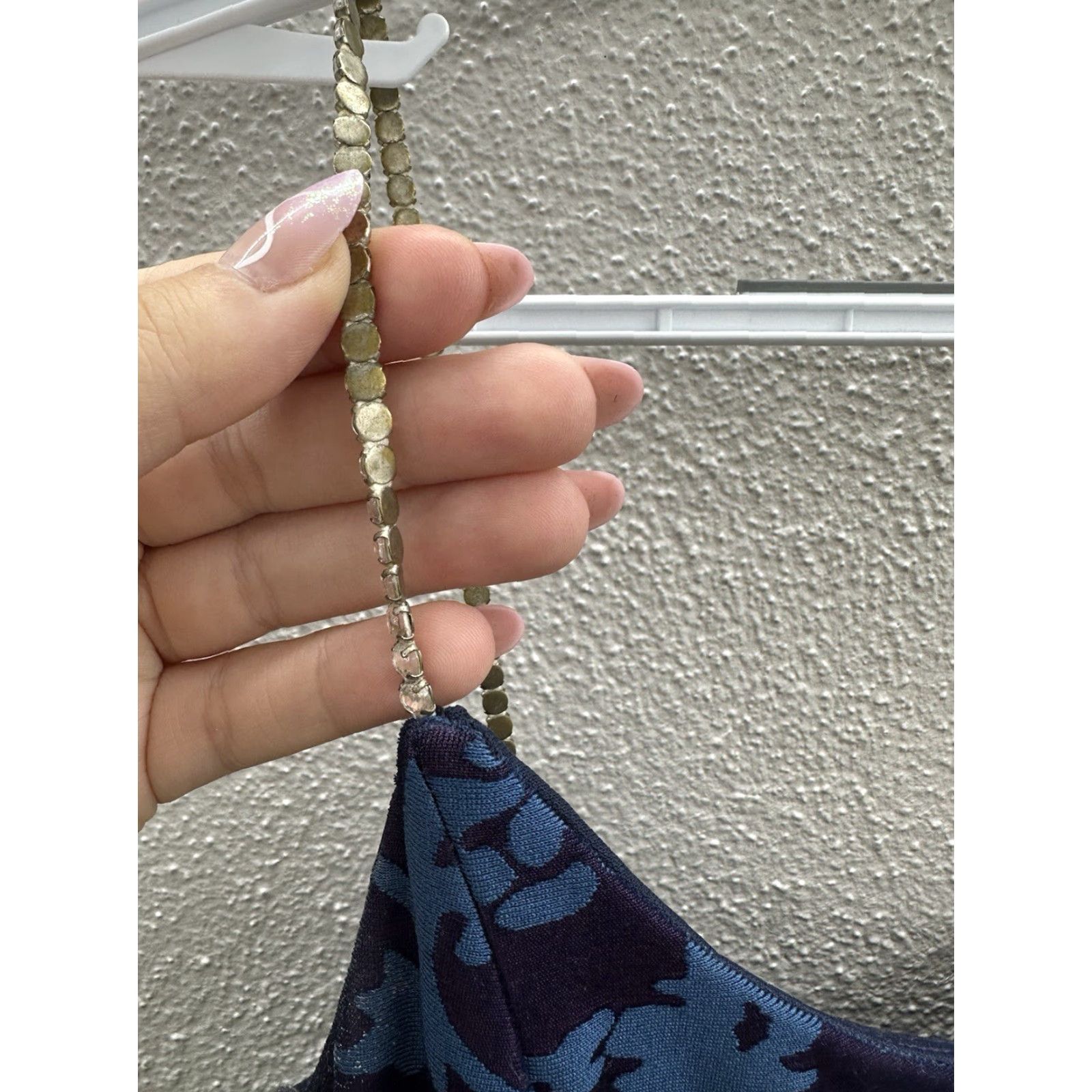 Vintage Bari Jay Womens Dress Maxi Blue Floral Size 6 Spaghetti Straps Vintage Size M / US 6-8 / IT 42-44 - 4 Thumbnail
