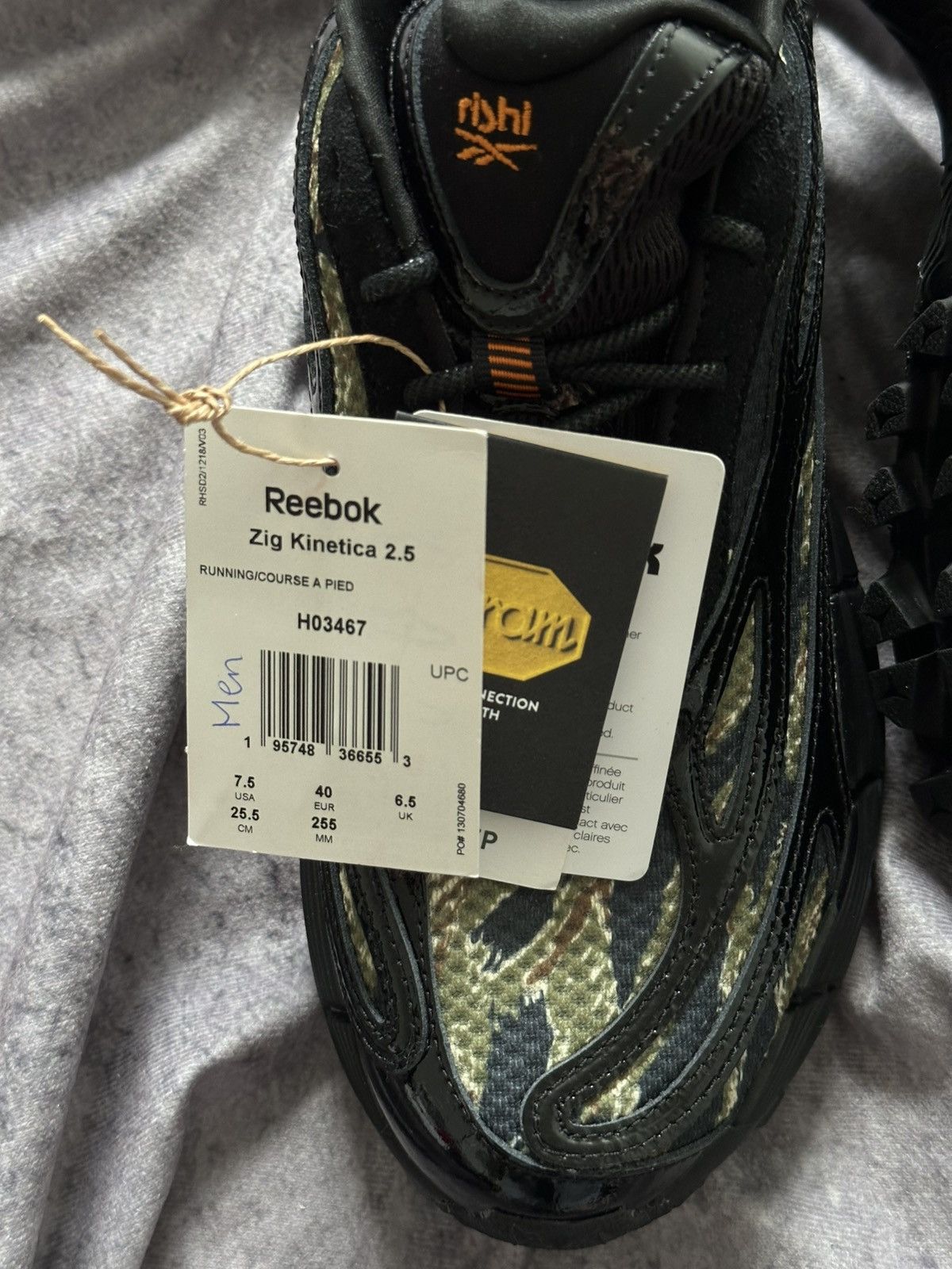 Maharishi Maharishi x Reebok Zig Kinetica 2.5 Tiger Camo Sneakers Size US 7.5 / EU 40-41 - 7 Thumbnail