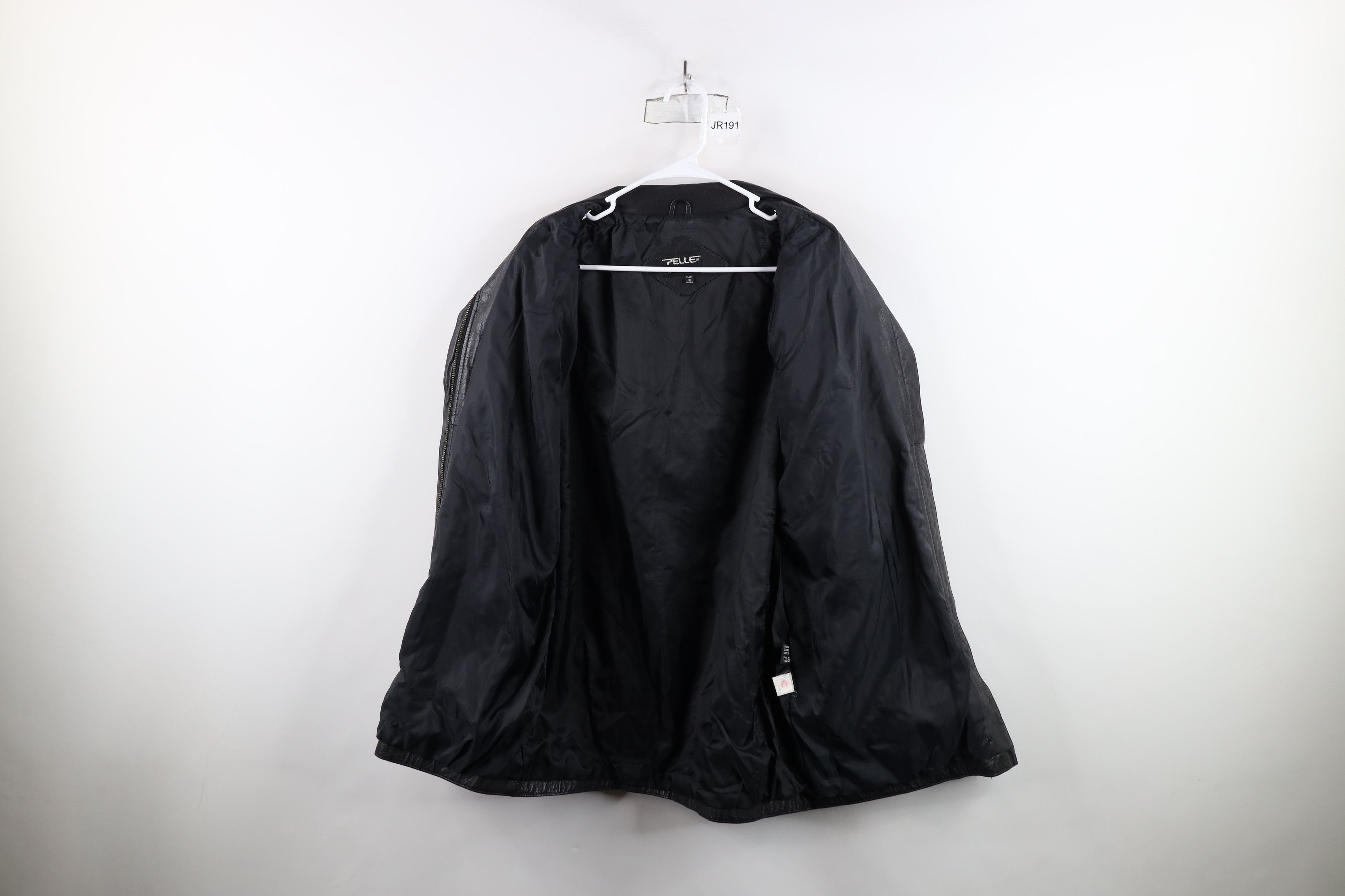Vintage Vintage 90s Streetwear Pelle Leather Full Zip Jacket Size XXL / US 16-18 / IT 52-54 - 10 Thumbnail