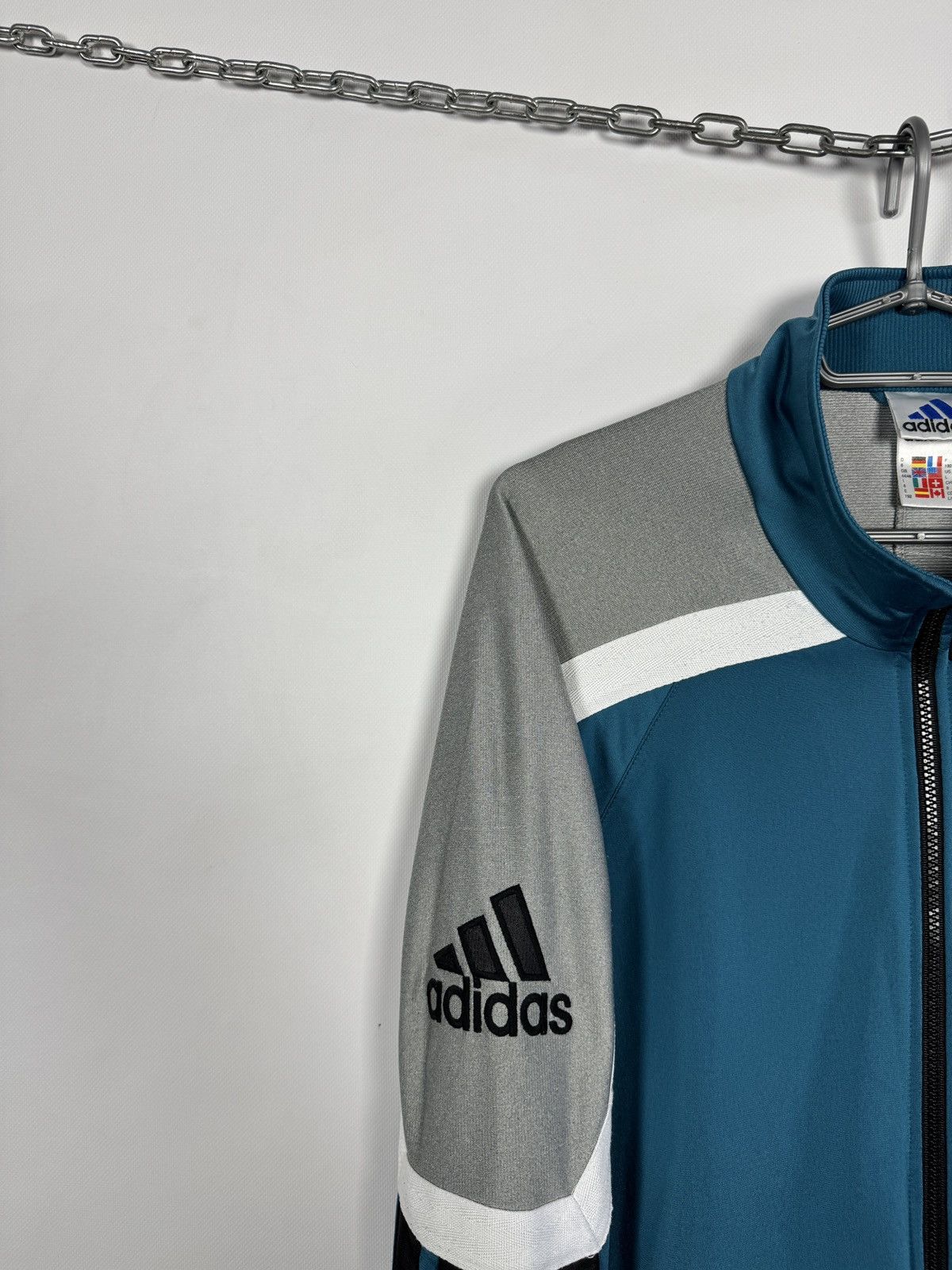Adidas Adidas Vintage Track Top Zip Up Jacket 90s Sportswear Size L Size US L / EU 52-54 / 3 - 3 Thumbnail