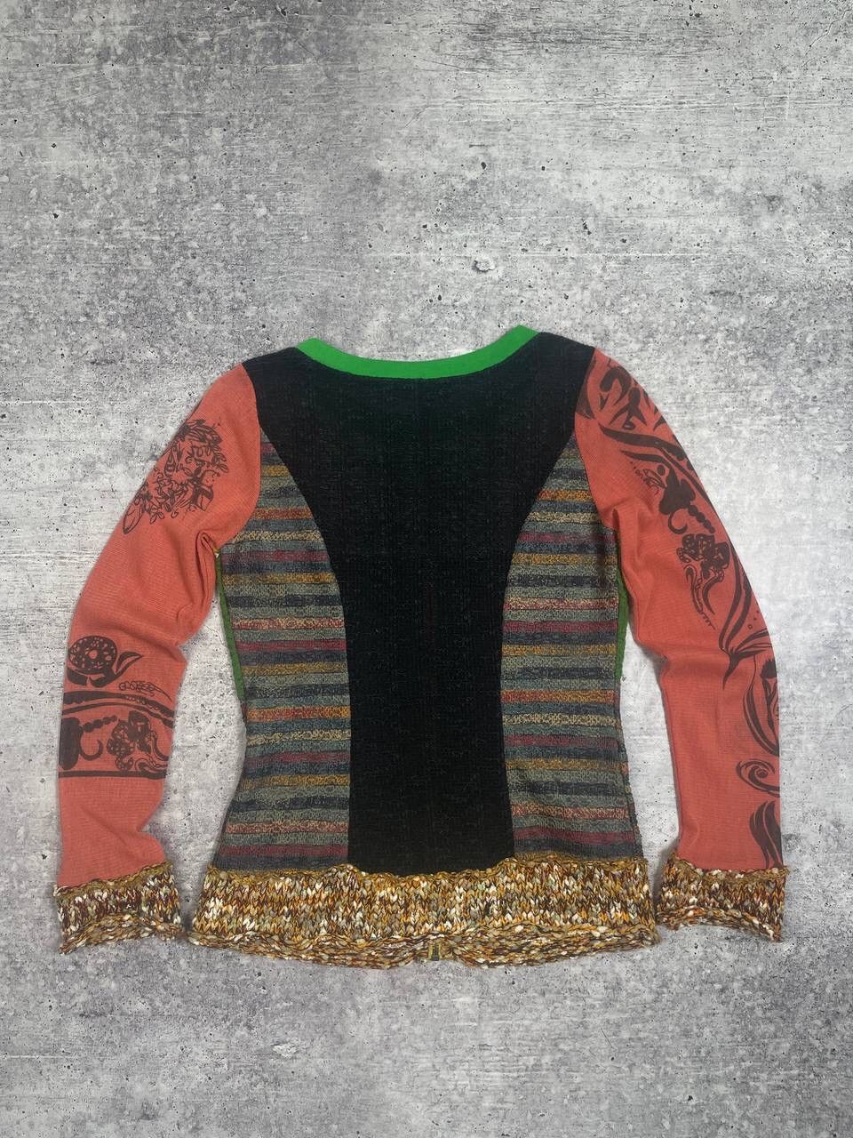 Japanese Brand Vintage Jean Paul Gaultier Style Mesh Knitted Top Zip Y2K Size S / US 4 / IT 40 - 4 Thumbnail