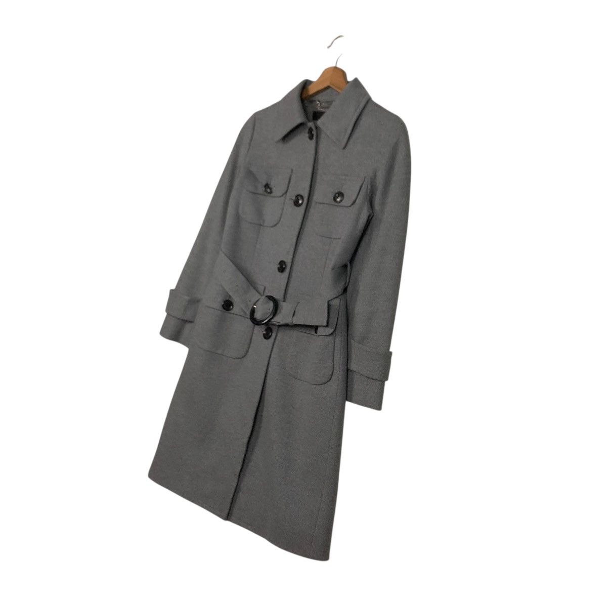 Yohji Yamamoto 🔥VINTAGE WOOL LONG JACKET BELTED INED MULTI POCKETS Size M / US 6-8 / IT 42-44 - 3 Thumbnail