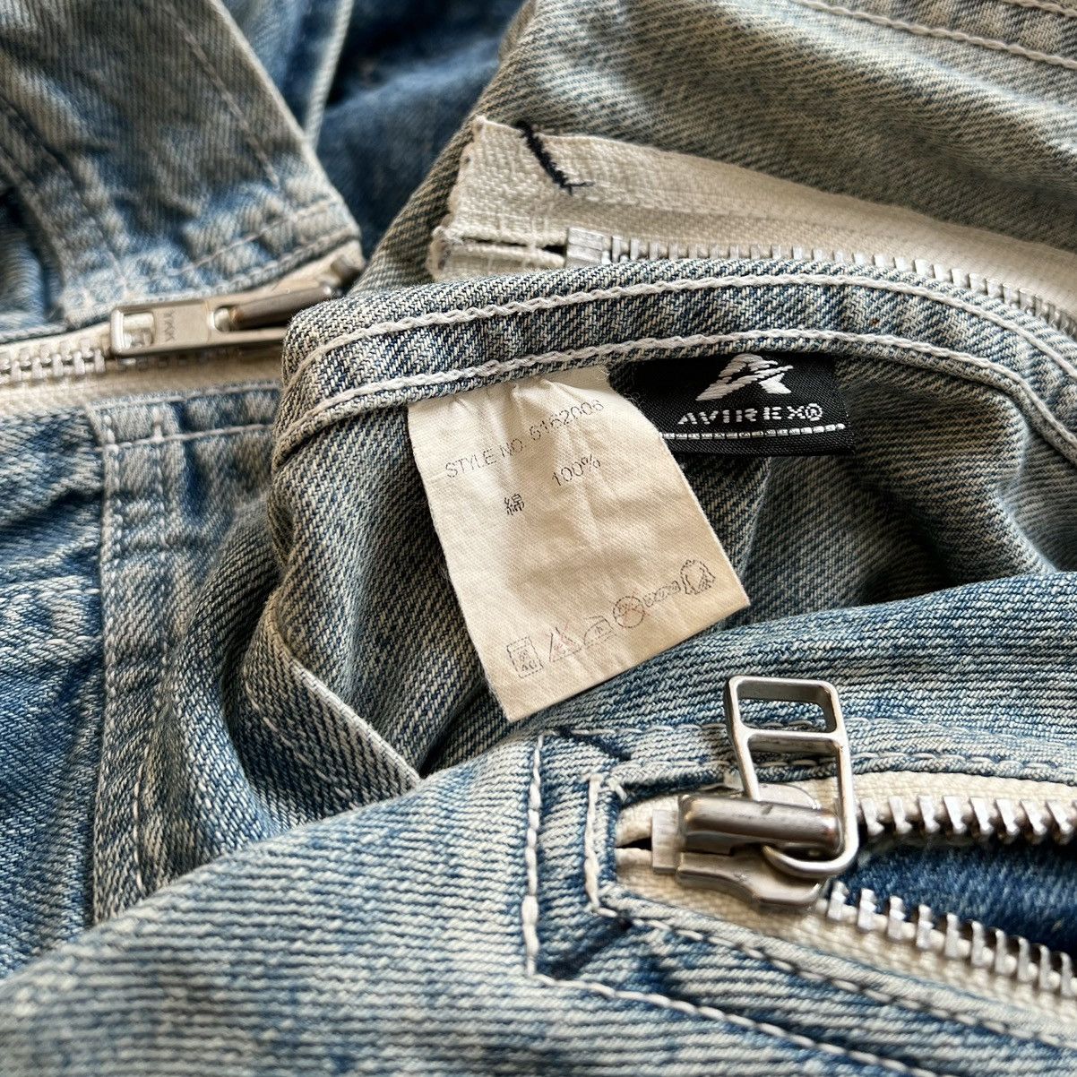 Avirex AVIREX JACKET JEANS BIKER MULTI-ZIP Size US L / EU 52-54 / 3 - 11 Thumbnail