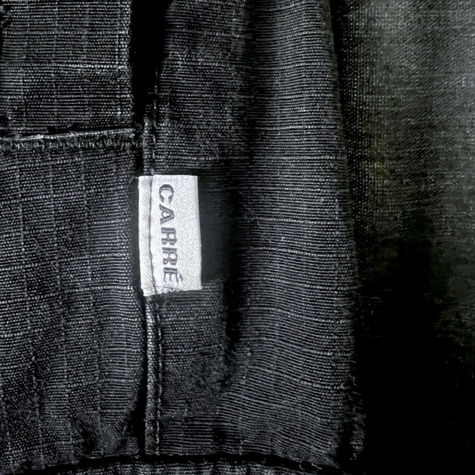Carre Carre Paris France Men's Small Black Ripcord Cargo Pants Size US 30 / EU 46 - 4 Thumbnail