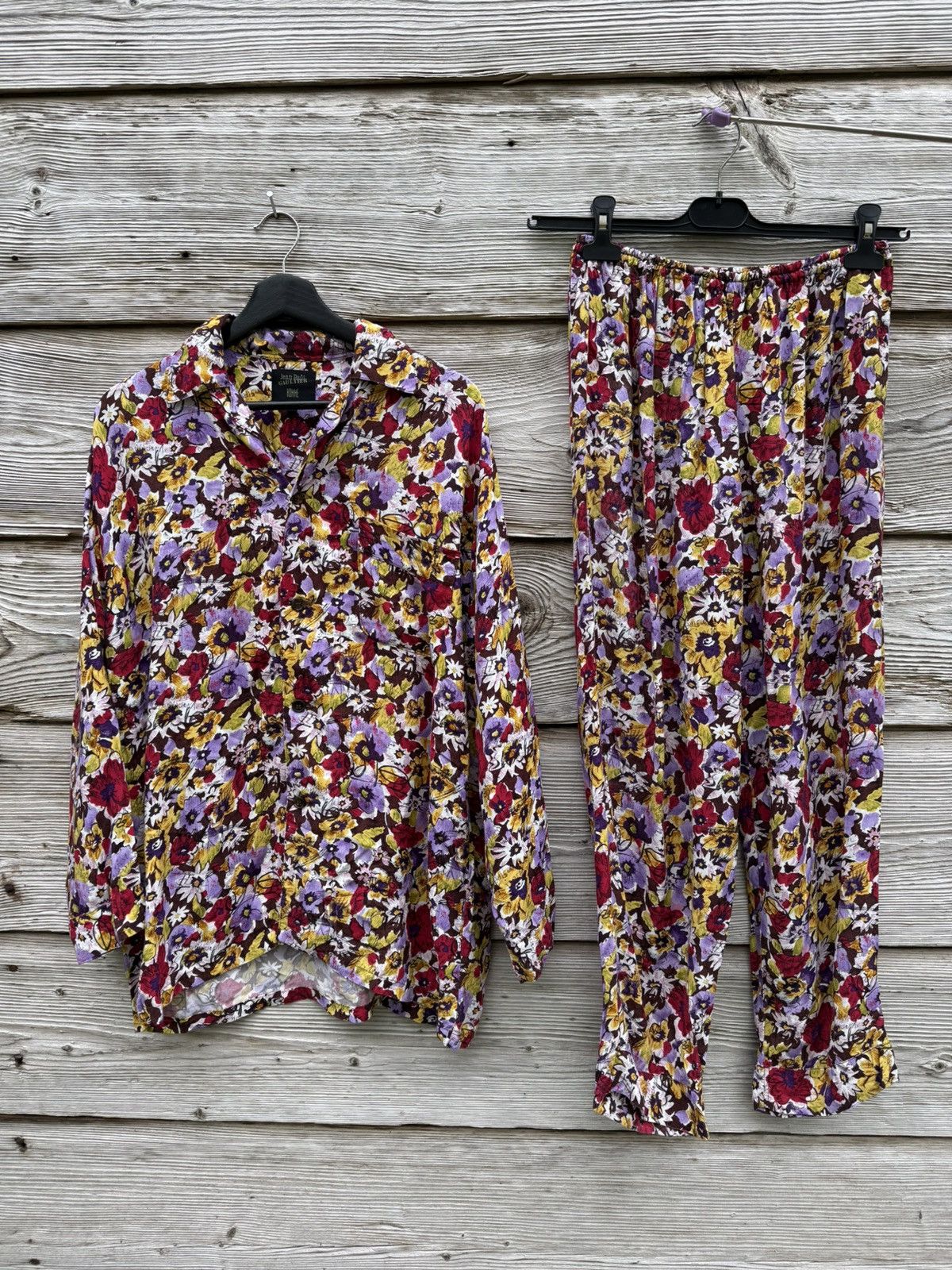 Jean Paul Gaultier Jean Paul Gaultier Multicolor Floral Flower Pyjama Set Size US M / EU 48-50 / 2 - 3 Thumbnail