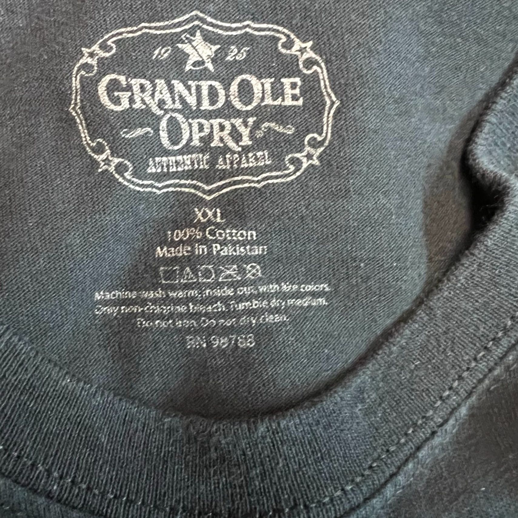 Vintage Grand Ole Opry T-Shirt Adult XXL Black Graphic Music Tee Mens Size US XXL / EU 58 / 5 - 5 Thumbnail