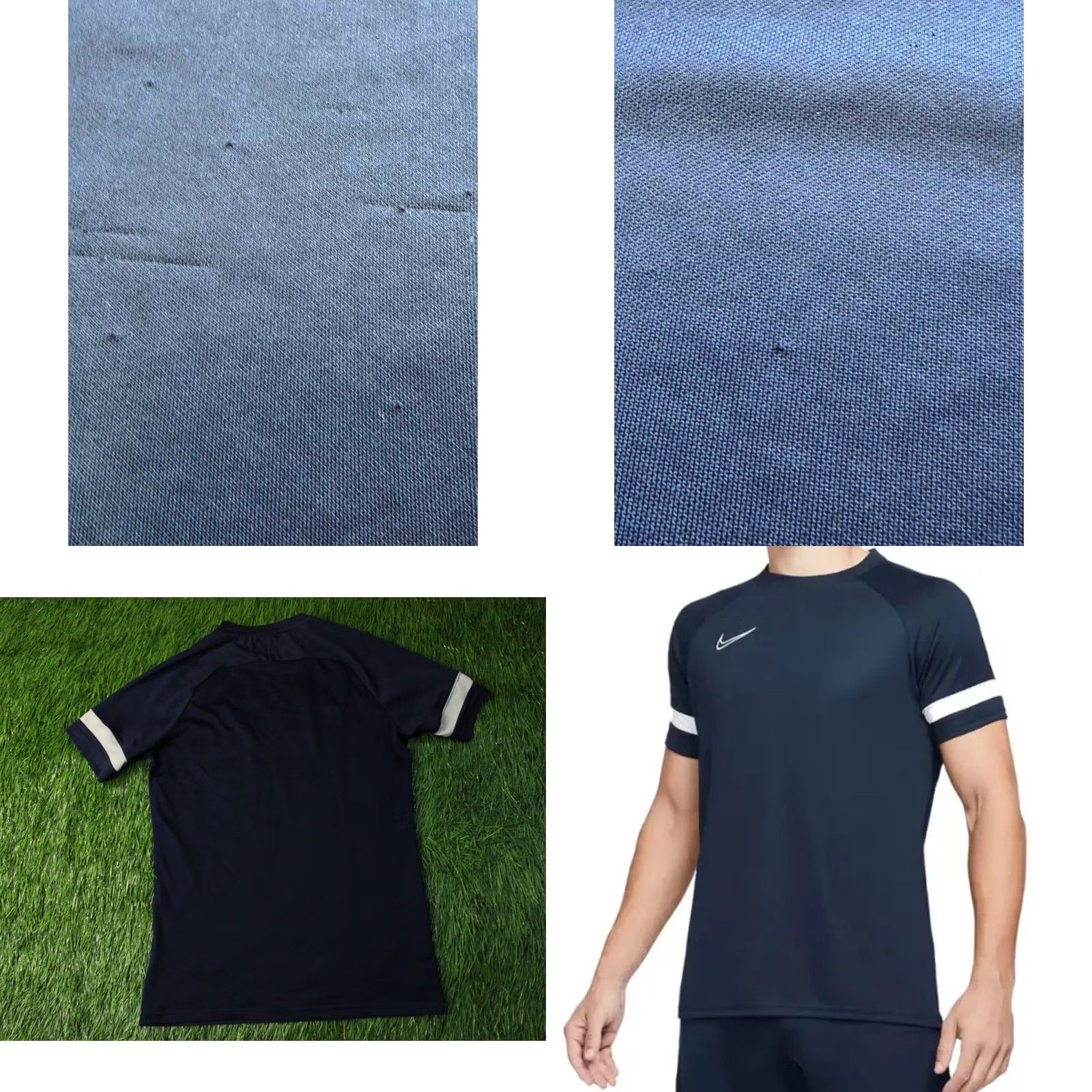 Nike Nike Academy Dri-Fit Shirt Mens M Navy Blue White Football Jersey T-Shirt 2022 Model Size US M / EU 48-50 / 2 - 9 Thumbnail
