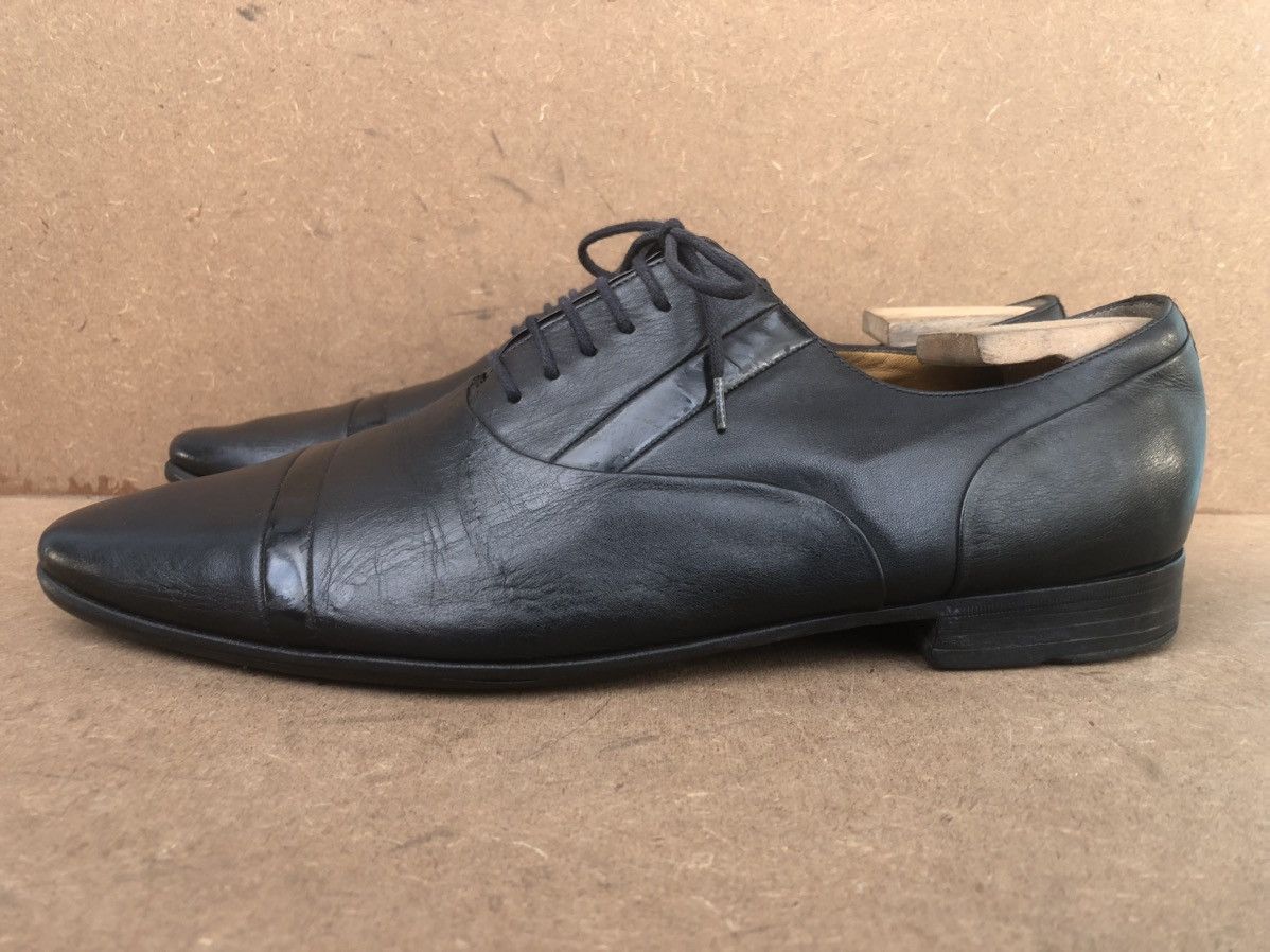 Gucci Gucci Black Calfskin Leather Men’s Dress shoes Size 42EJ Size US 8 / EU 41 - 4 Thumbnail
