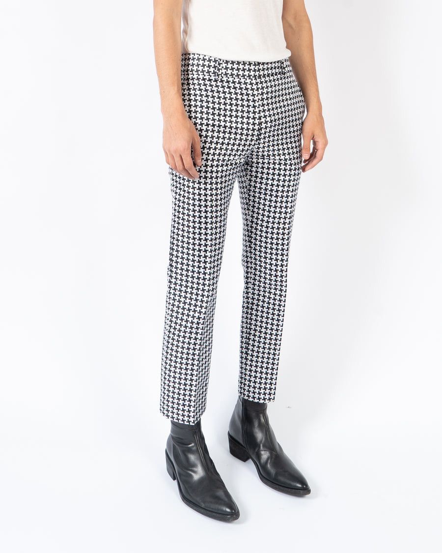 Haider Ackermann SS19 Houndstooth Silk Jacquard Kimono Belted Jacket & Pants Size 34S - 8 Thumbnail