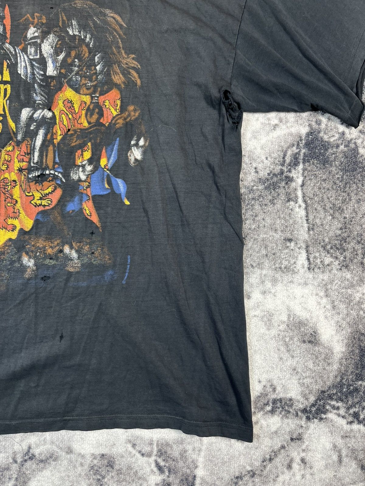 Band Tees Vintage Owain Glyndwr Crusader Tee Faded Distressed Size US L / EU 52-54 / 3 - 3 Thumbnail