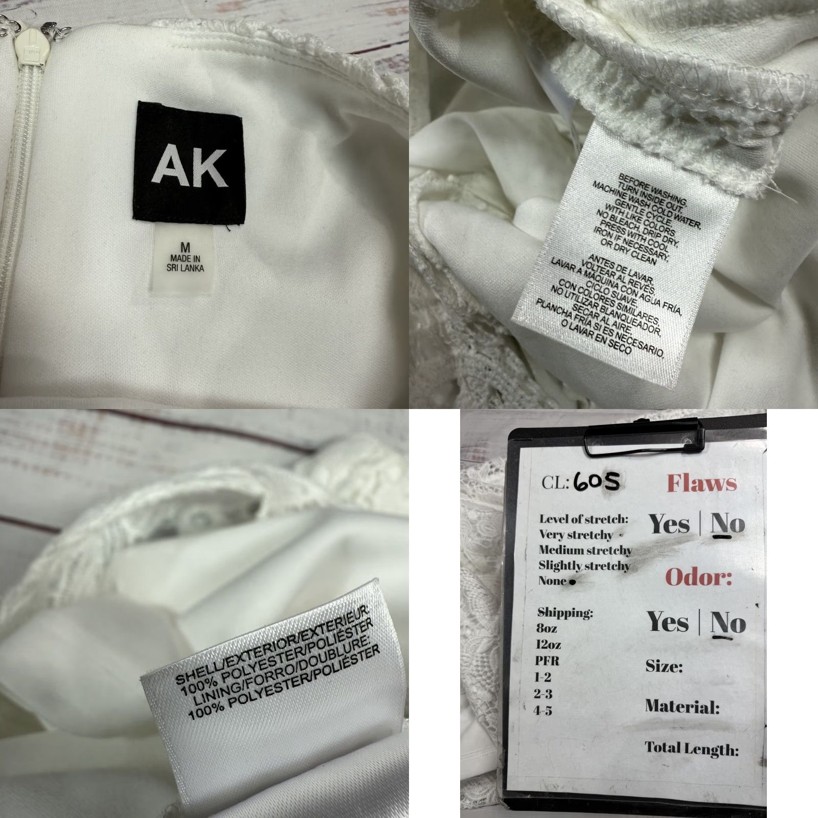 Anne Klein Anne Klein White Crochet Floral Bodycon Mini Dress Sleeveless Lined Sz M NWT Size M / US 6-8 / IT 42-44 - 8 Thumbnail