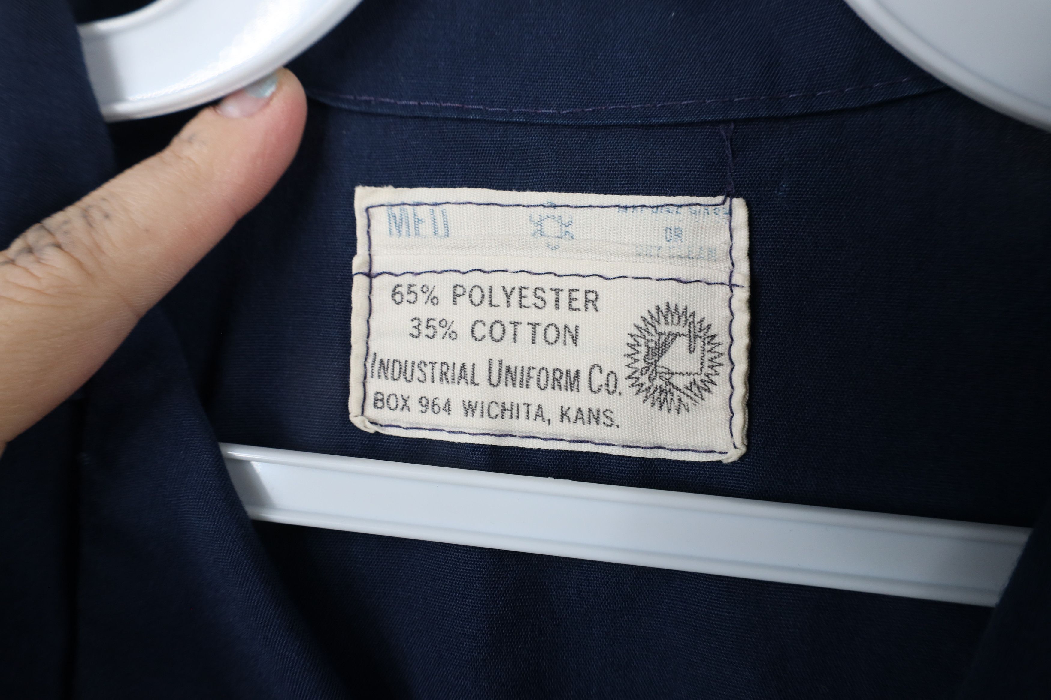 Vintage Vintage 50s 60s Uniform Long Sleeve Smock Jacket Blue USA Size M / US 6-8 / IT 42-44 - 5 Thumbnail