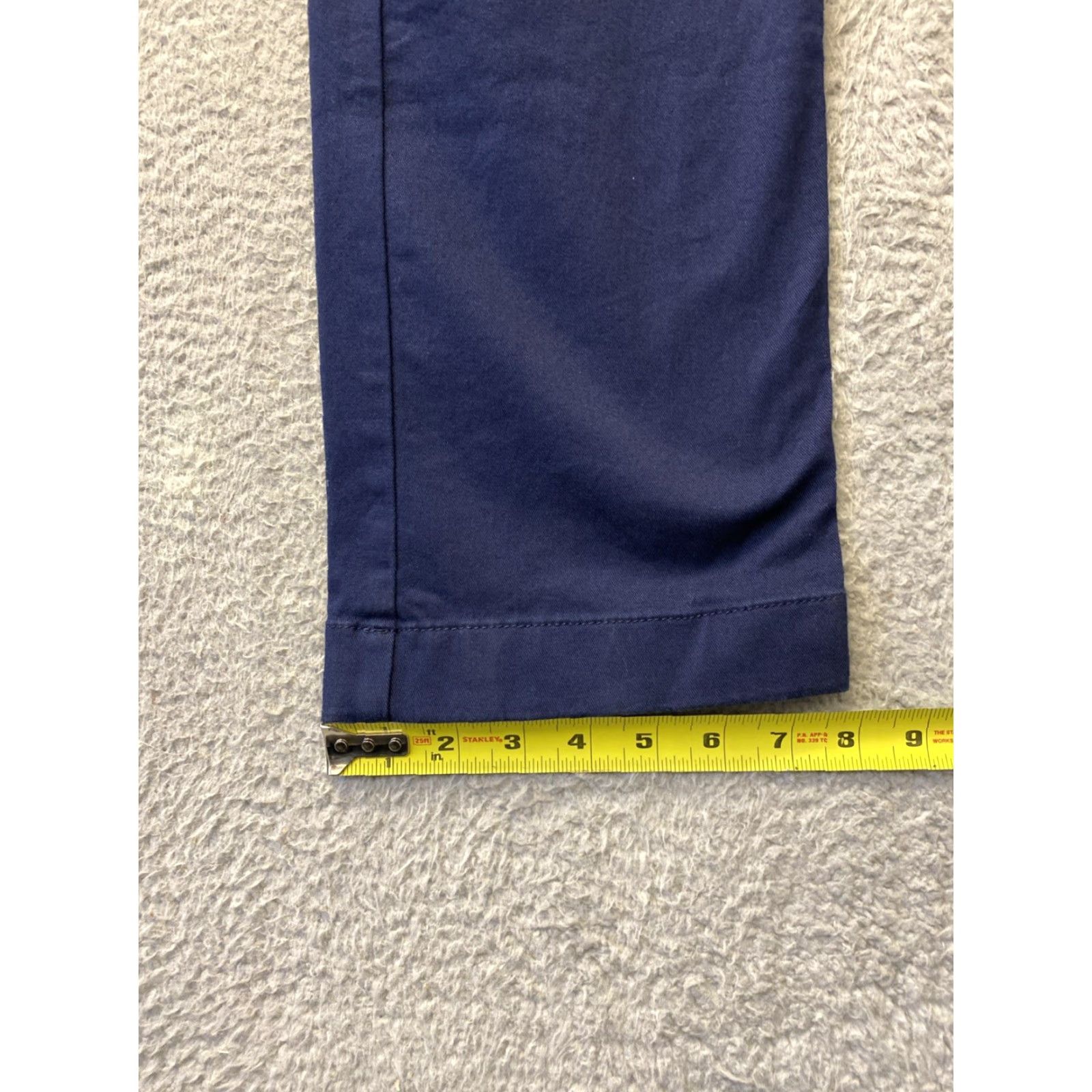J.Crew J.Crew Chino Pants Mens 32x34 Slim Tapered Navy Cotton Spandex Flat Front Zip Pockets Preppy/0552 Size US 32 / EU 48 - 5 Thumbnail