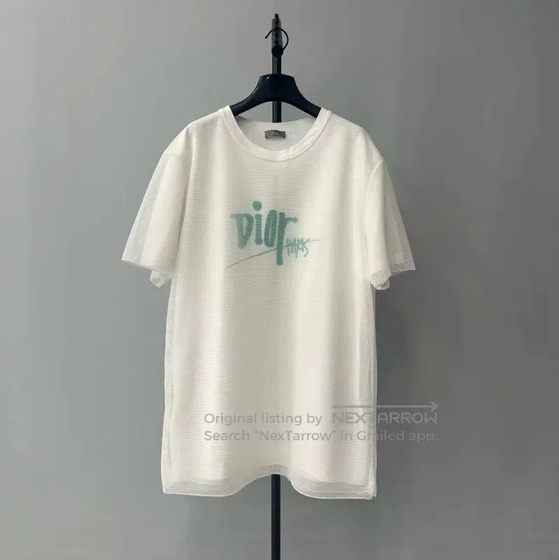 Dior Dior White Cotton Women’s Short Sleeve T. Size XXL / US 16-18 / IT 52-54 - 1 Thumbnail