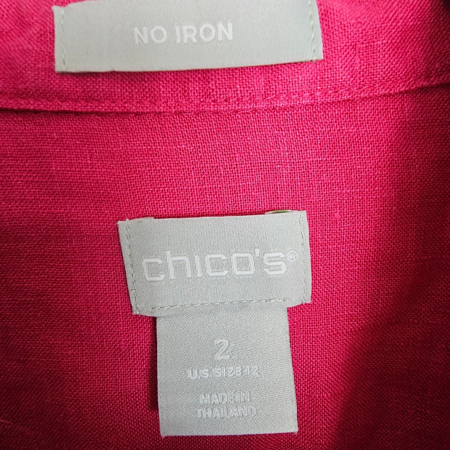 Chicos Chicos Womens Linen Tunic Size 12 Lagenlook Resortwear Beach Size XL / US 12-14 / IT 48-50 - 6 Thumbnail