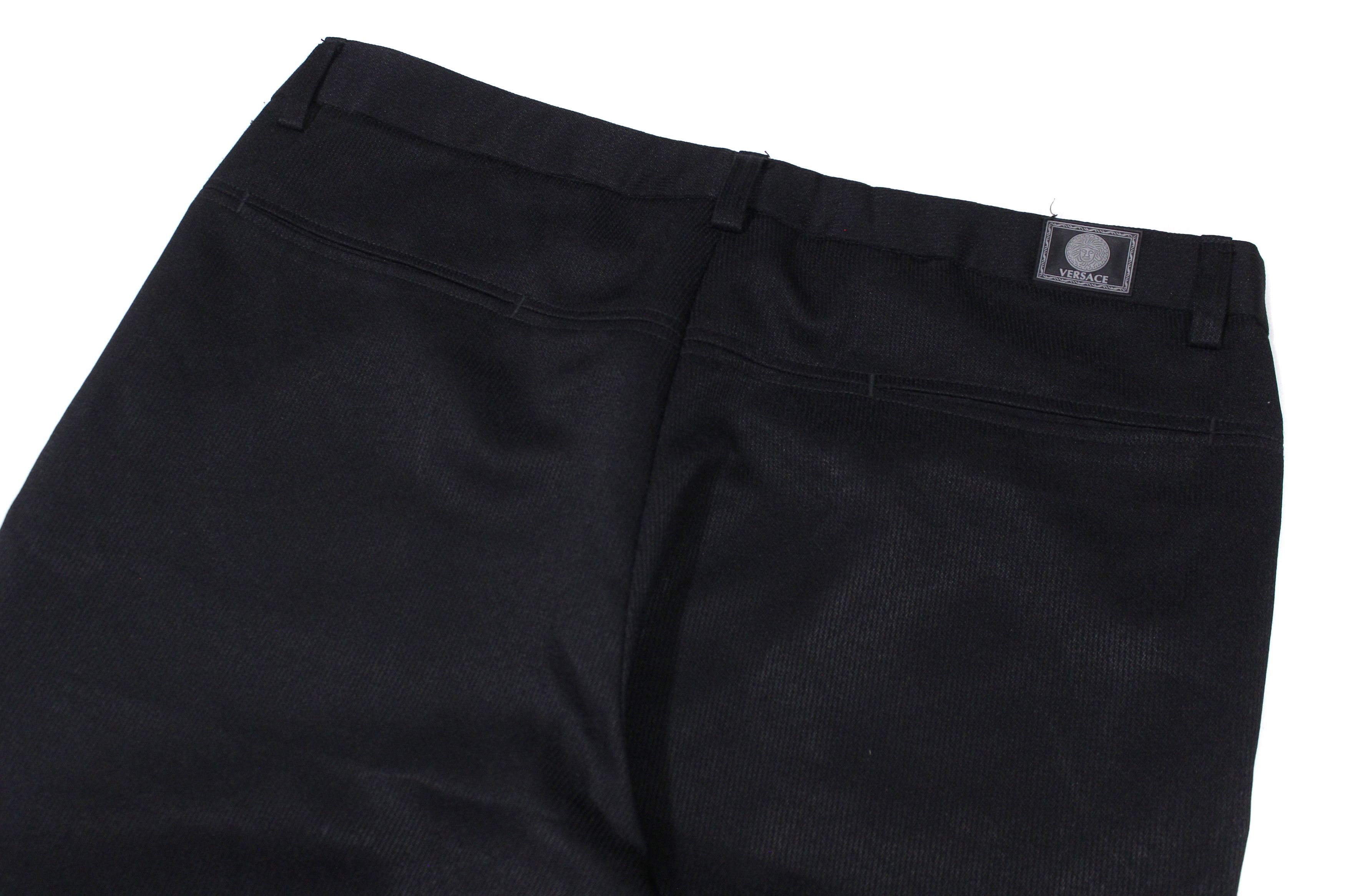 Versace 80S Textured Pants Vintage Size US 35 - 4 Thumbnail