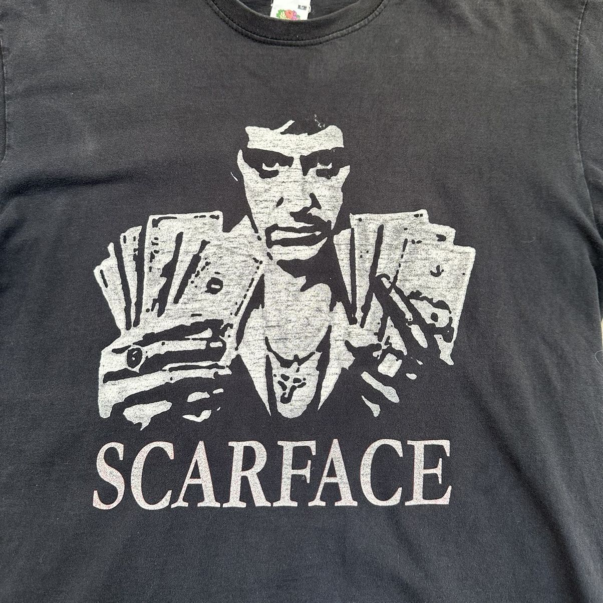 Band Tees Vintage 90s Scarface Tony Montana Face Bootleg T Shirt Size US M / EU 48-50 / 2 - 6 Thumbnail