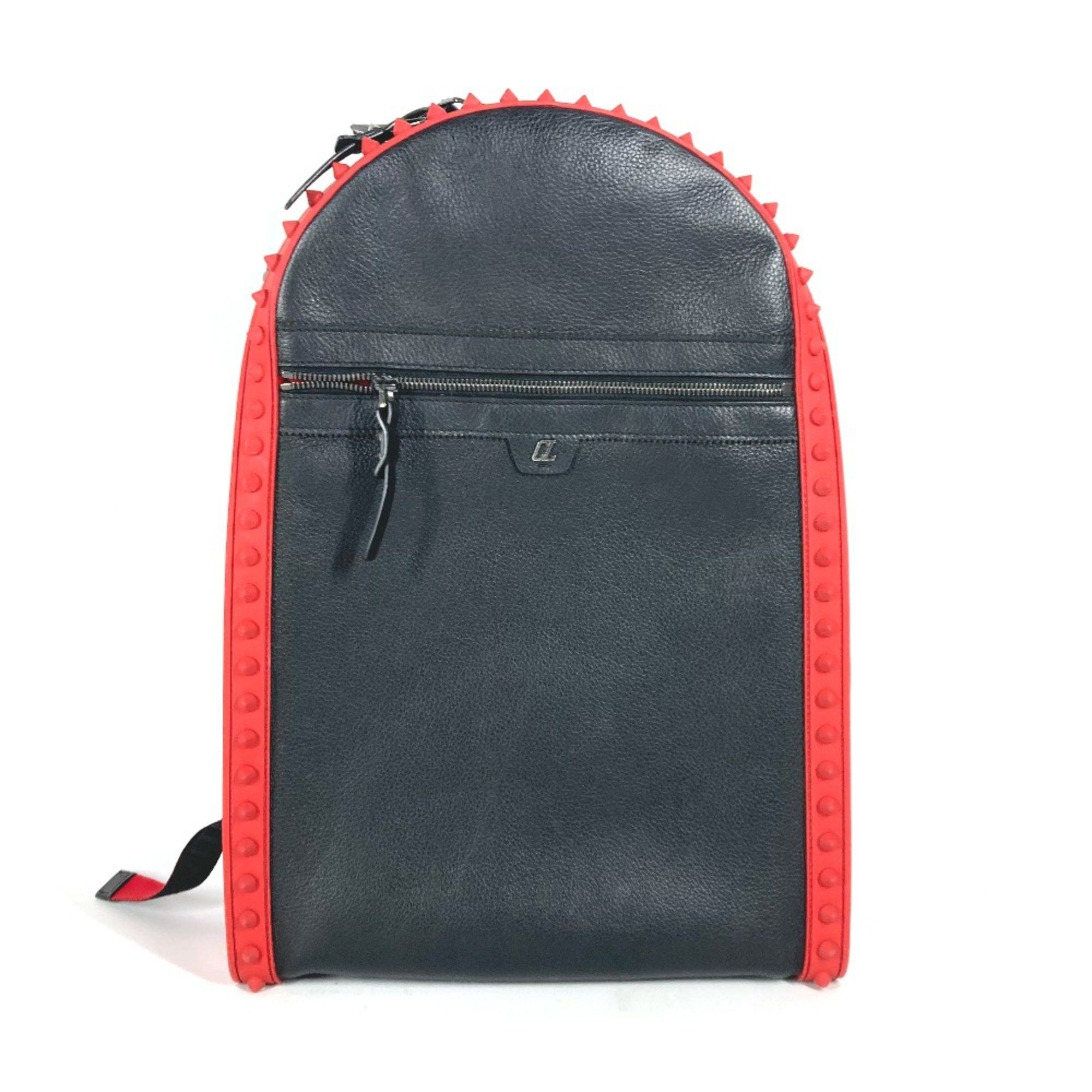 Christian Louboutin Christian Louboutin rubber sole bag backpack Backpack Black Red Size ONE SIZE - 1 Thumbnail