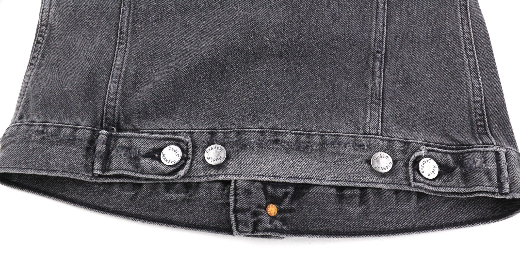 Nudie Jeans BILLY XS Shimmering Shist Denim Ripped Grey Jacket 82432 Size US XS / EU 42 / 0 - 9 Thumbnail