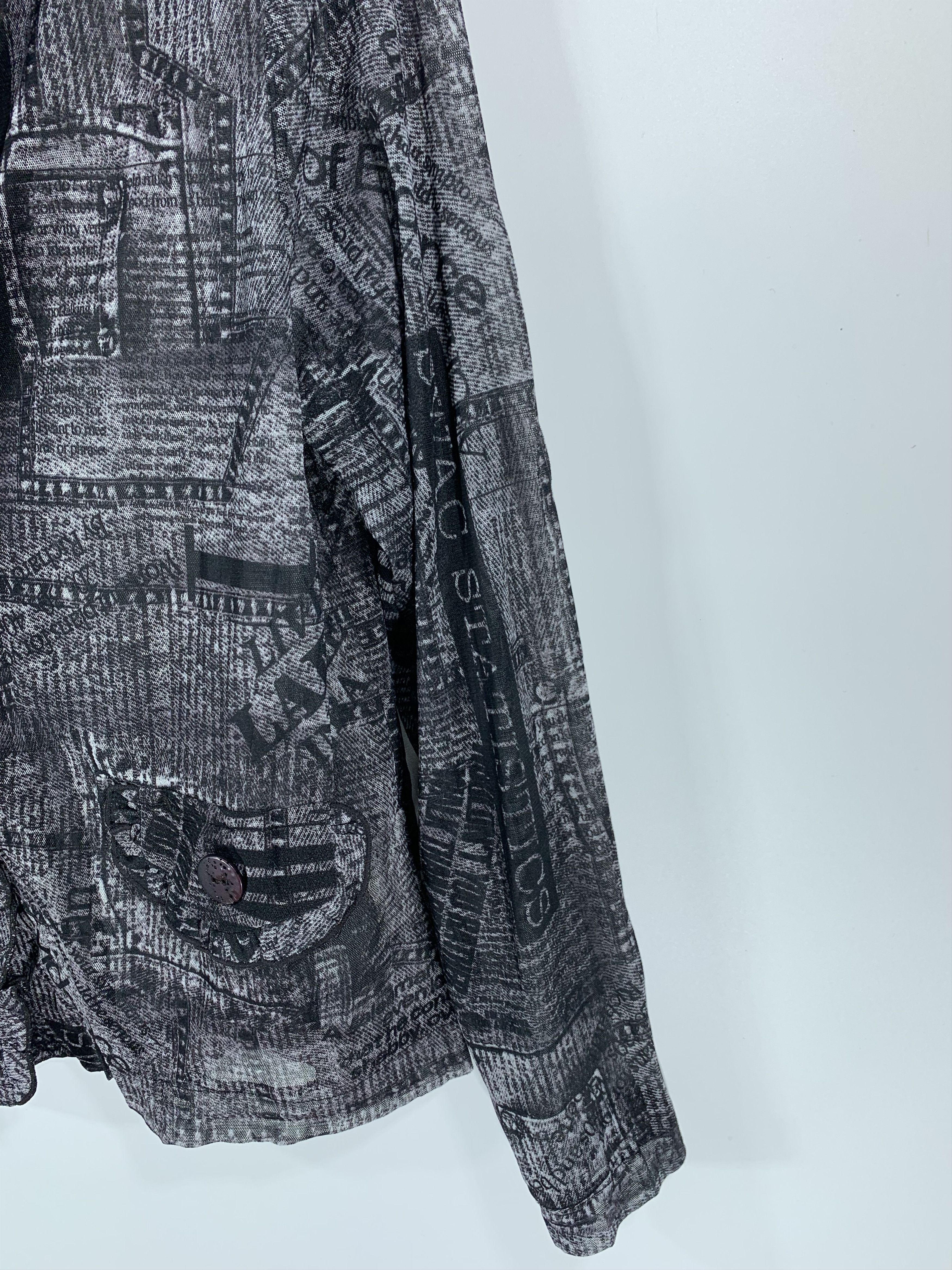 Japanese Brand × Vintage ⚡️Vintage Mesh Printed All Jacket Size L / US 10 / IT 46 - 3 Thumbnail