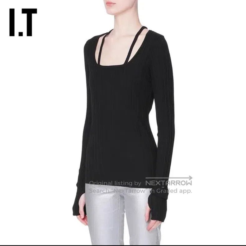 Helmut Lang Helmut Lang Double Strap Black Knit Tank Top Size S / US 4 / IT 40 - 7 Thumbnail