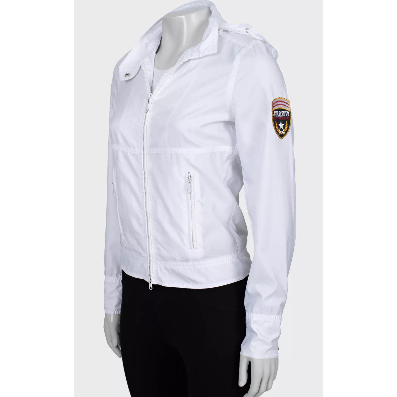 Jean Paul Gaultier Jean Paul Gaultier White Hooded Windbreaker Jacket Sz.40/S Size S / US 4 / IT 40 - 2 Thumbnail