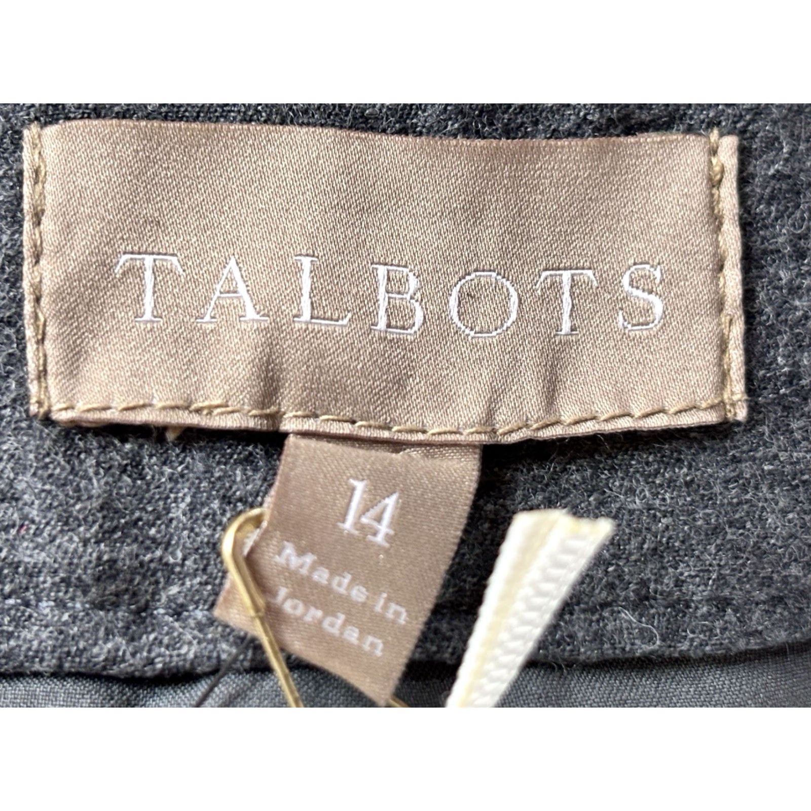 Talbots Talbots Wool Wide Leg Dress Pants Sz 14 Womens Grey Pleated Lined Italian Dress Pants Wide-Leg Womens 14 Grey Size 36" / US 14 / IT 50 - 5 Thumbnail