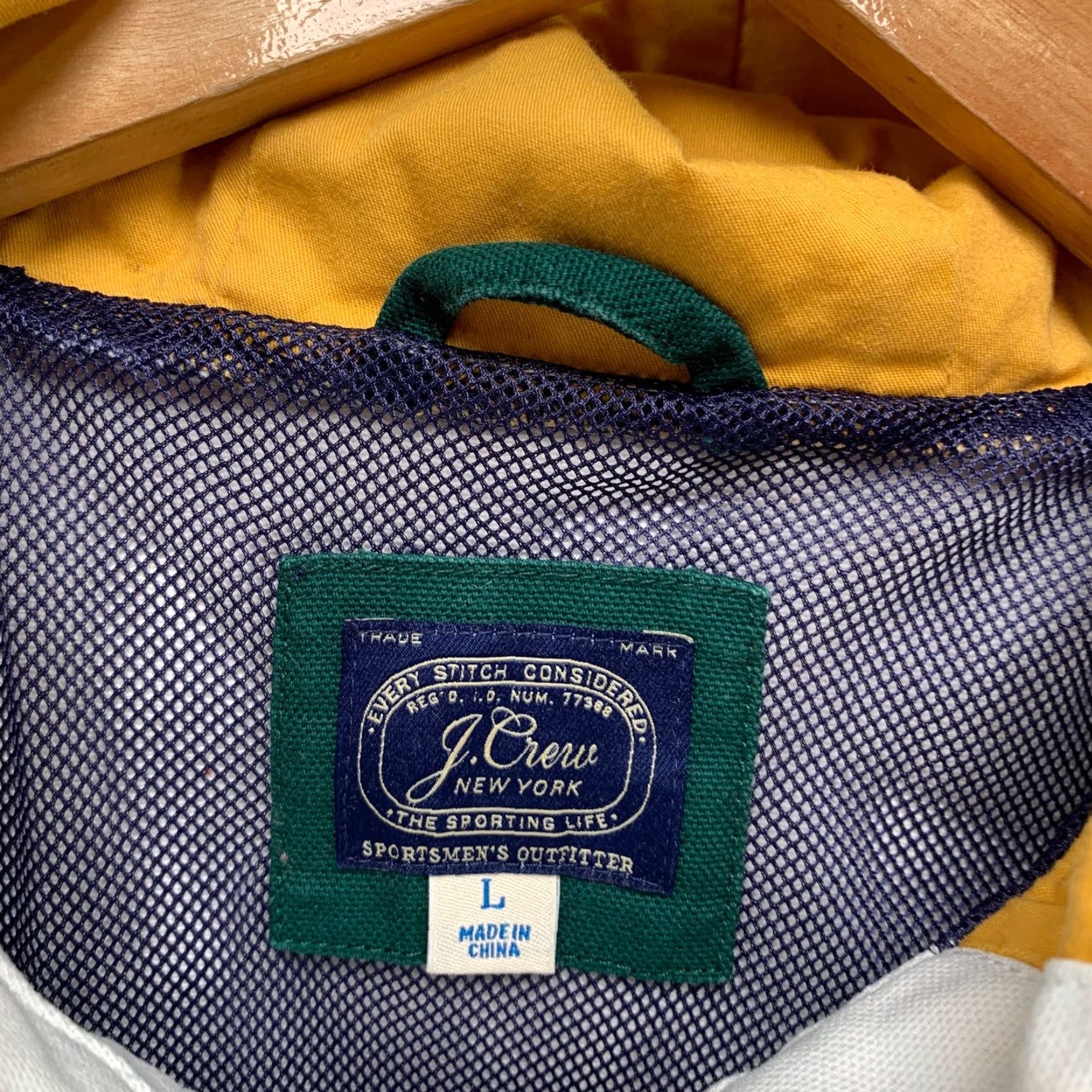 J.Crew J.CREW Jacket Mens Large White Canvas Sportsmen Topsail Colorblock Heavy Thick Size US L / EU 52-54 / 3 - 3 Thumbnail