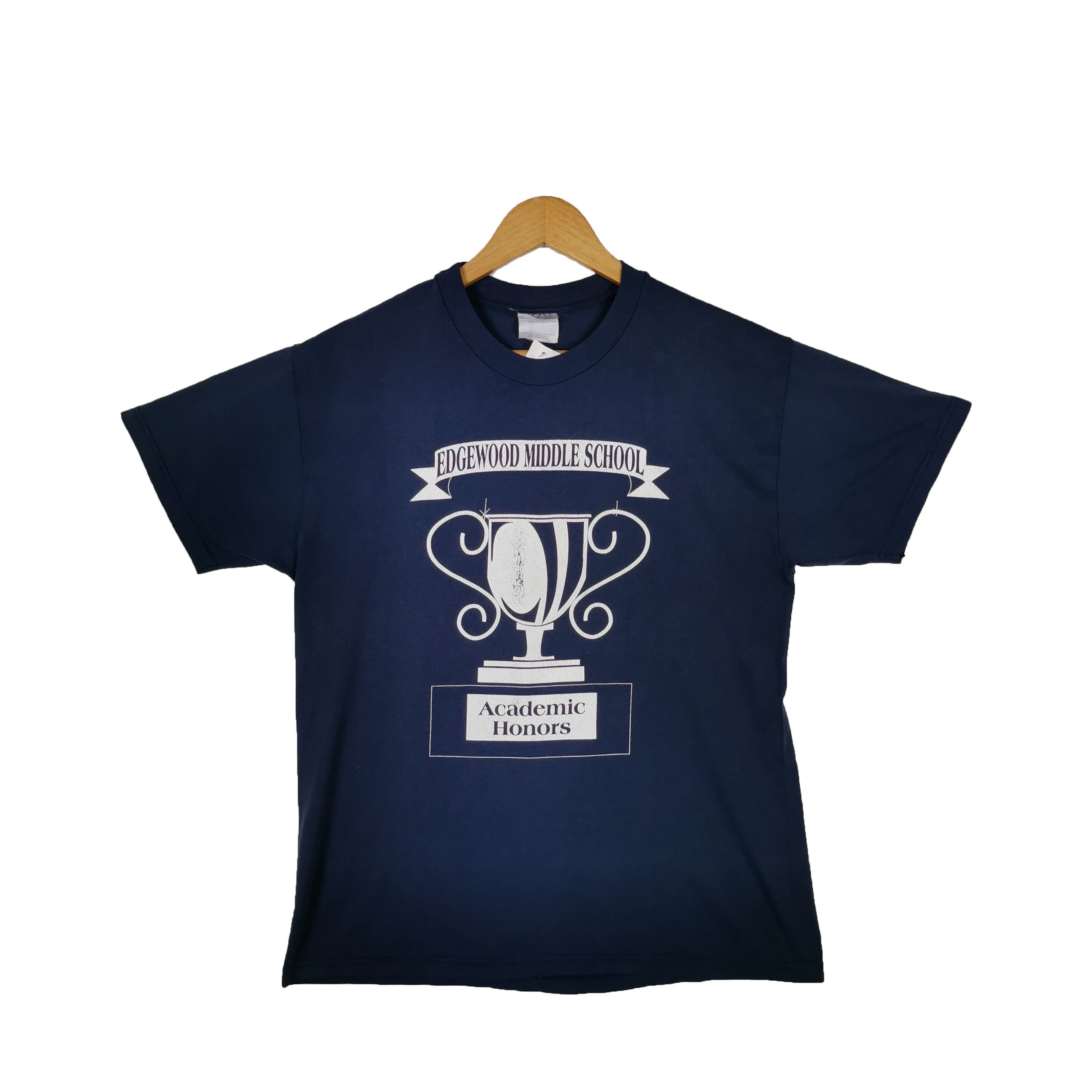 Vintage Vintage 90s Edgewood Middle School T-Shirt Crewneck Tees Size US M / EU 48-50 / 2 - 1 Thumbnail
