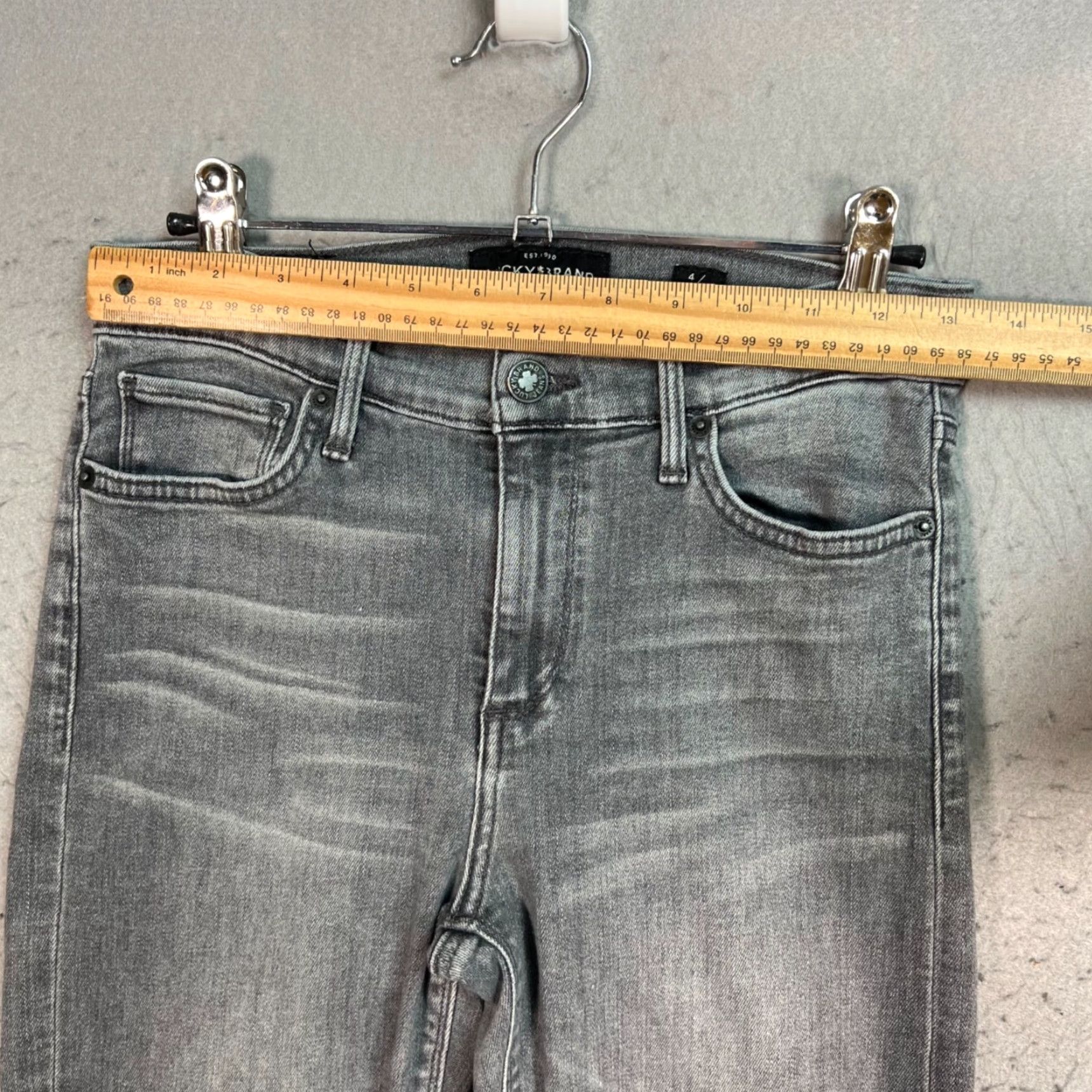 Lucky Brand Lucky Brand Womens Jeans / Brooke Legging Mid-Rise Ankle Stretch 4 Regular Gray 27 Inseam 29 5-Pocket Denim Cotton Blend Modern? Size 27" / US 4 / IT 40 - 7 Thumbnail