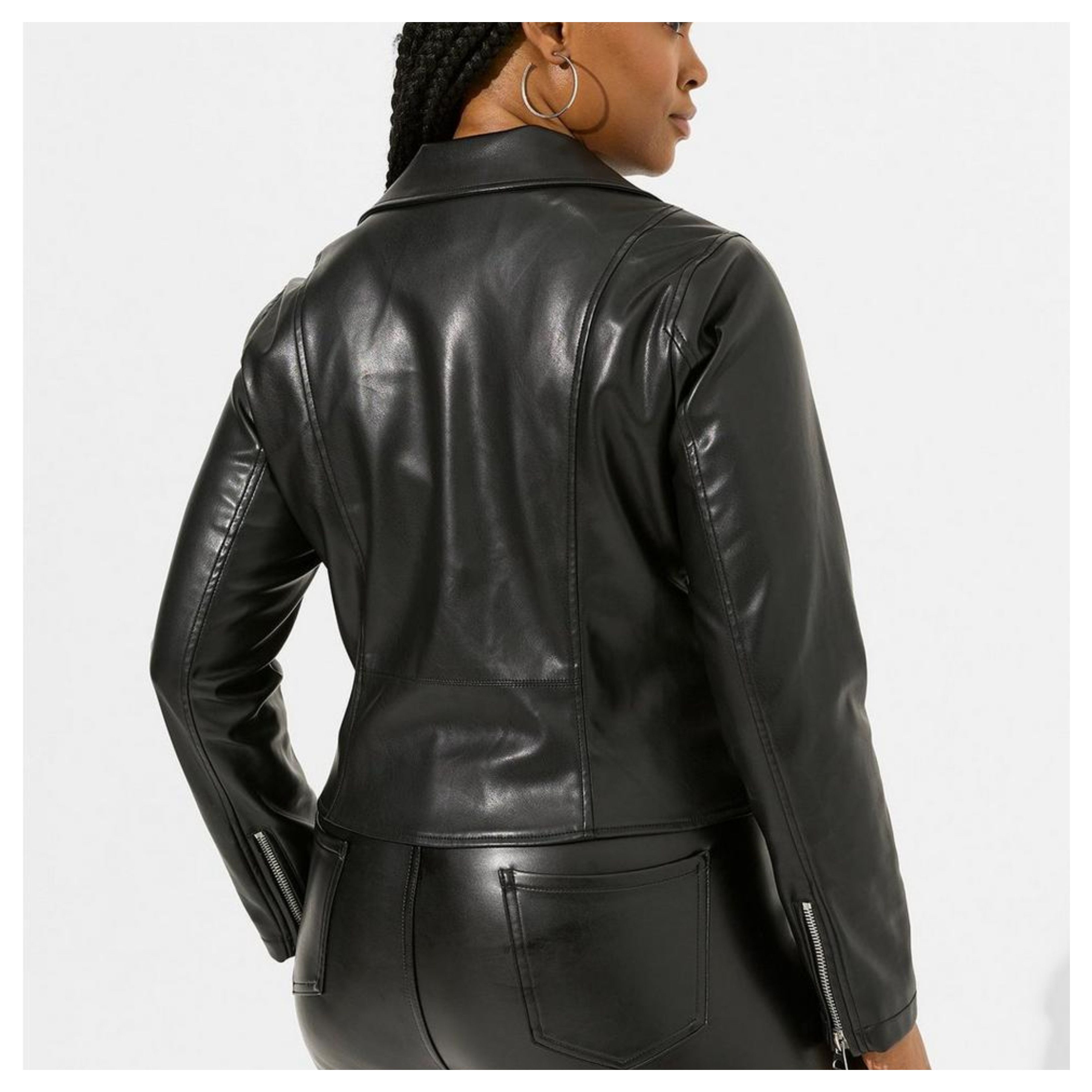 Torrid Torrid Faux Leather Asymmetrical Moto Jacket Size XXL / US 16-18 / IT 52-54 - 4 Thumbnail
