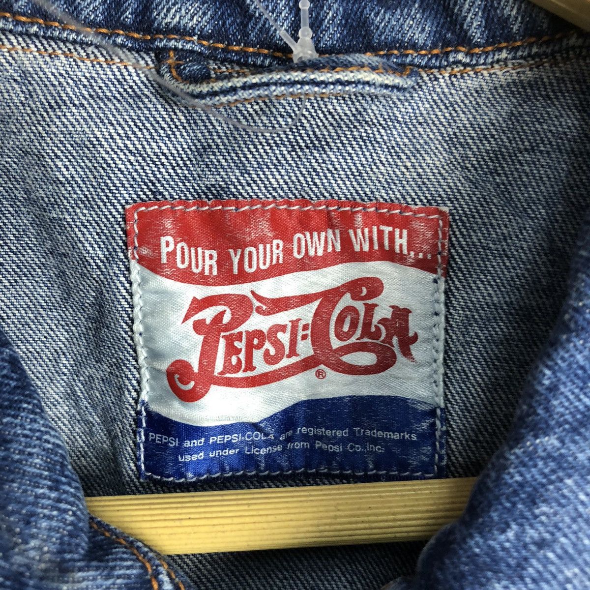 Coca Cola Pepsi Cola Blue Denim Vest #A838 Size US S / EU 44-46 / 1 - 12 Thumbnail