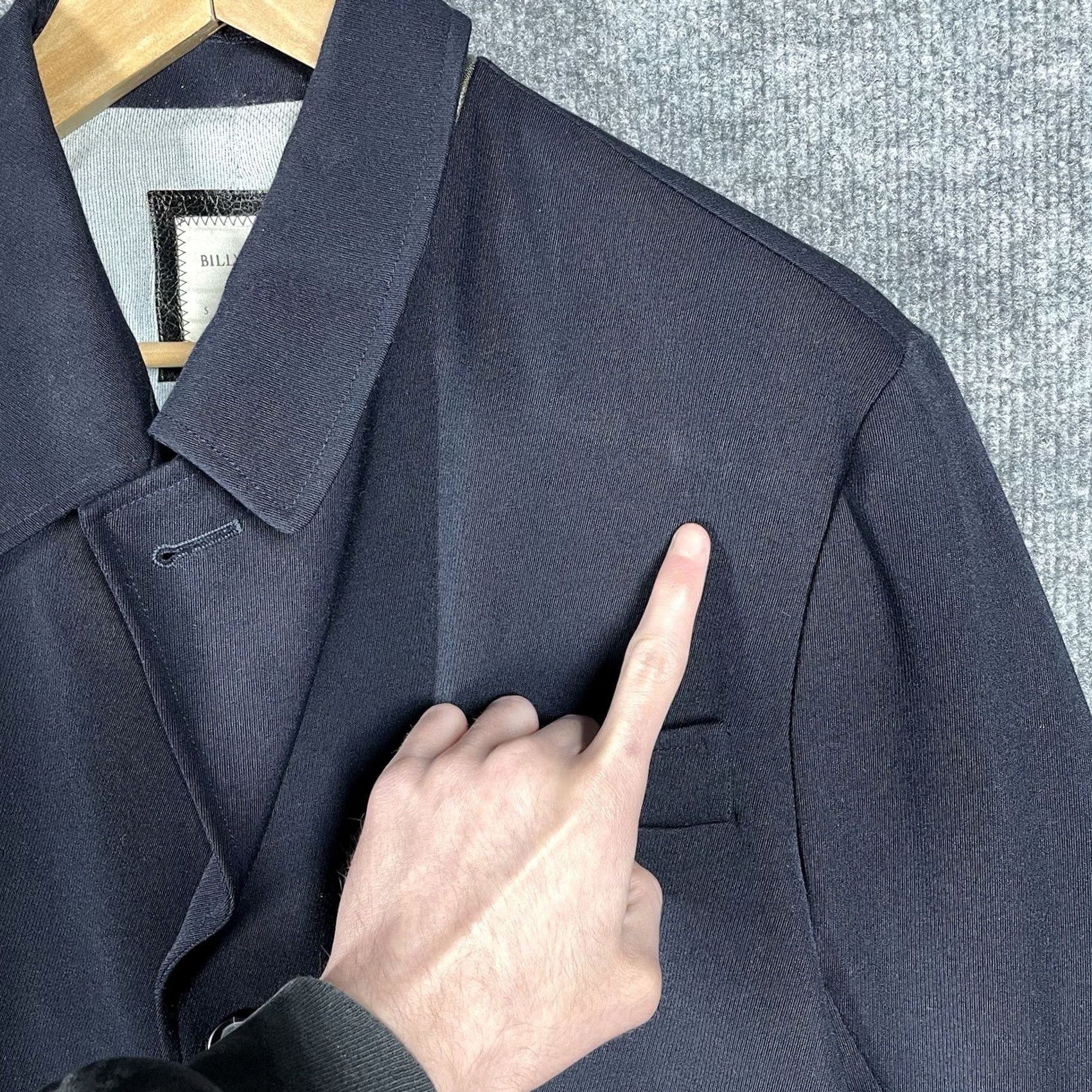 Billy Reid Billy Reid Wool Jacket Mens L Black Italy Gabardine Overcoat Wool Topcoat Bond Casual Fall Winter VenIage? Size US L / EU 52-54 / 3 - 4 Thumbnail