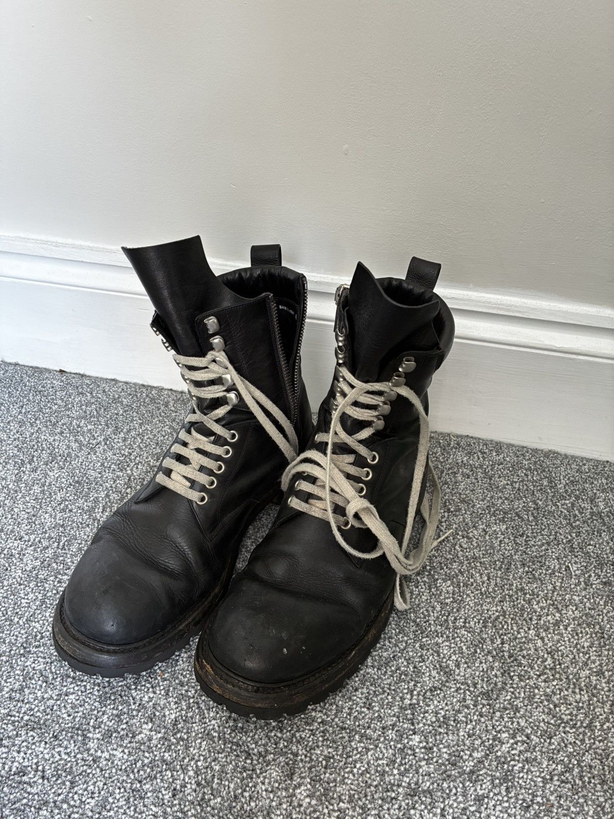 Rick Owens Rick Owen’s Combat Boots Size US 10 / EU 43 - 3 Thumbnail