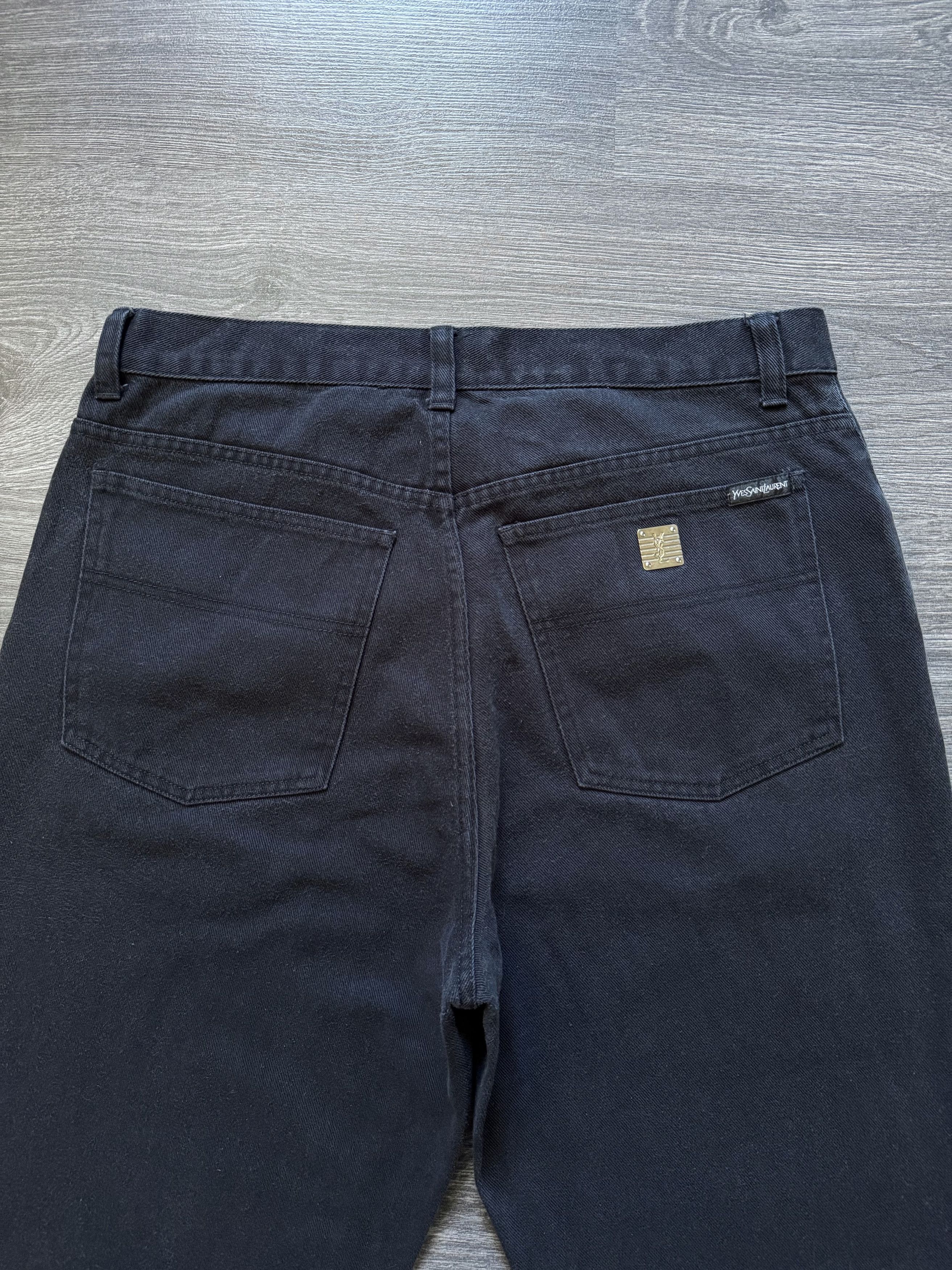 Vintage YSL Jeans Yves Saint Laurent Pants Washed Black