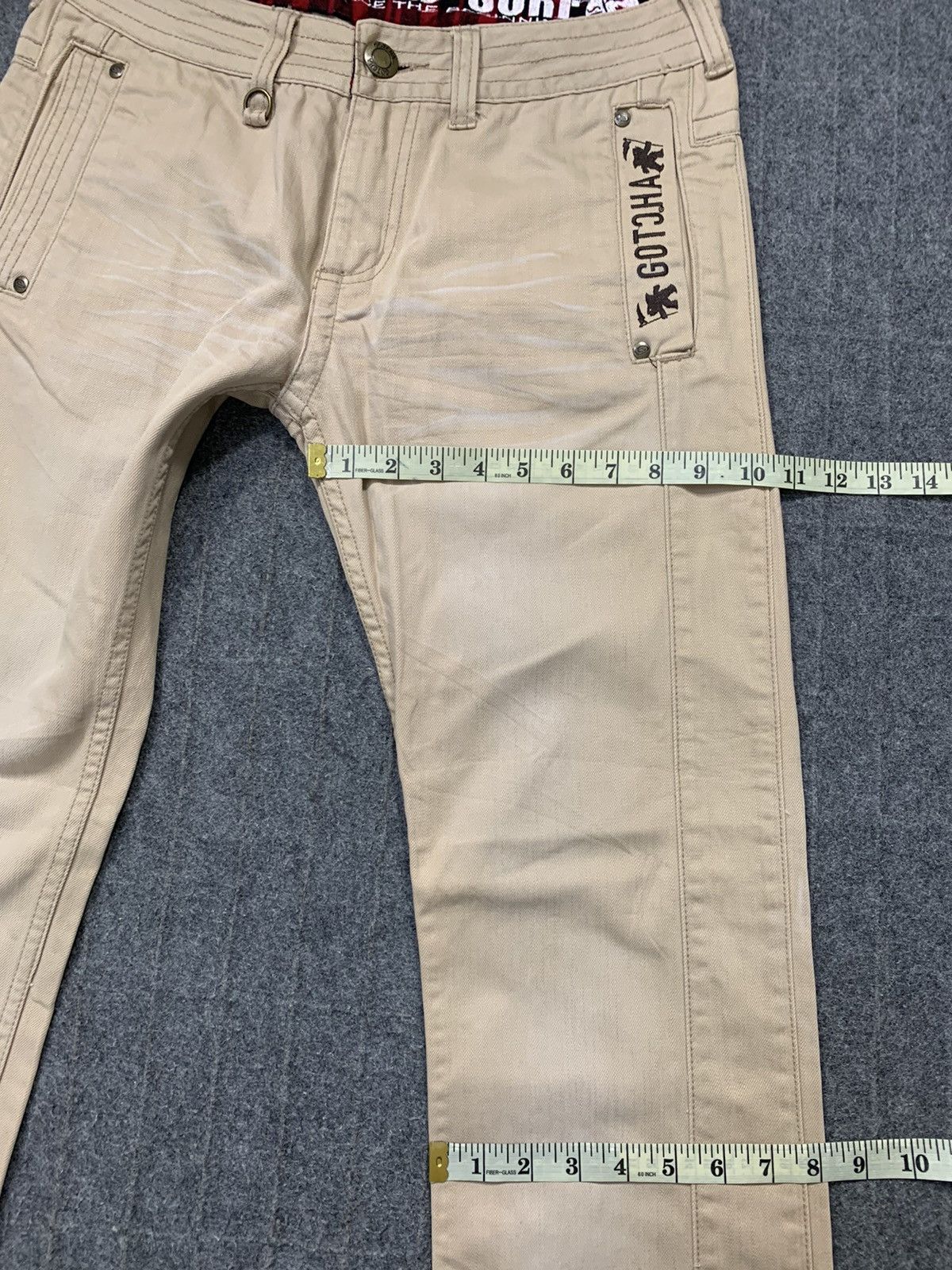 Gotcha 90s Gotcha Surf Brown Denim Jeans Embroidery Quotes Size US 32 / EU 48 - 15 Thumbnail