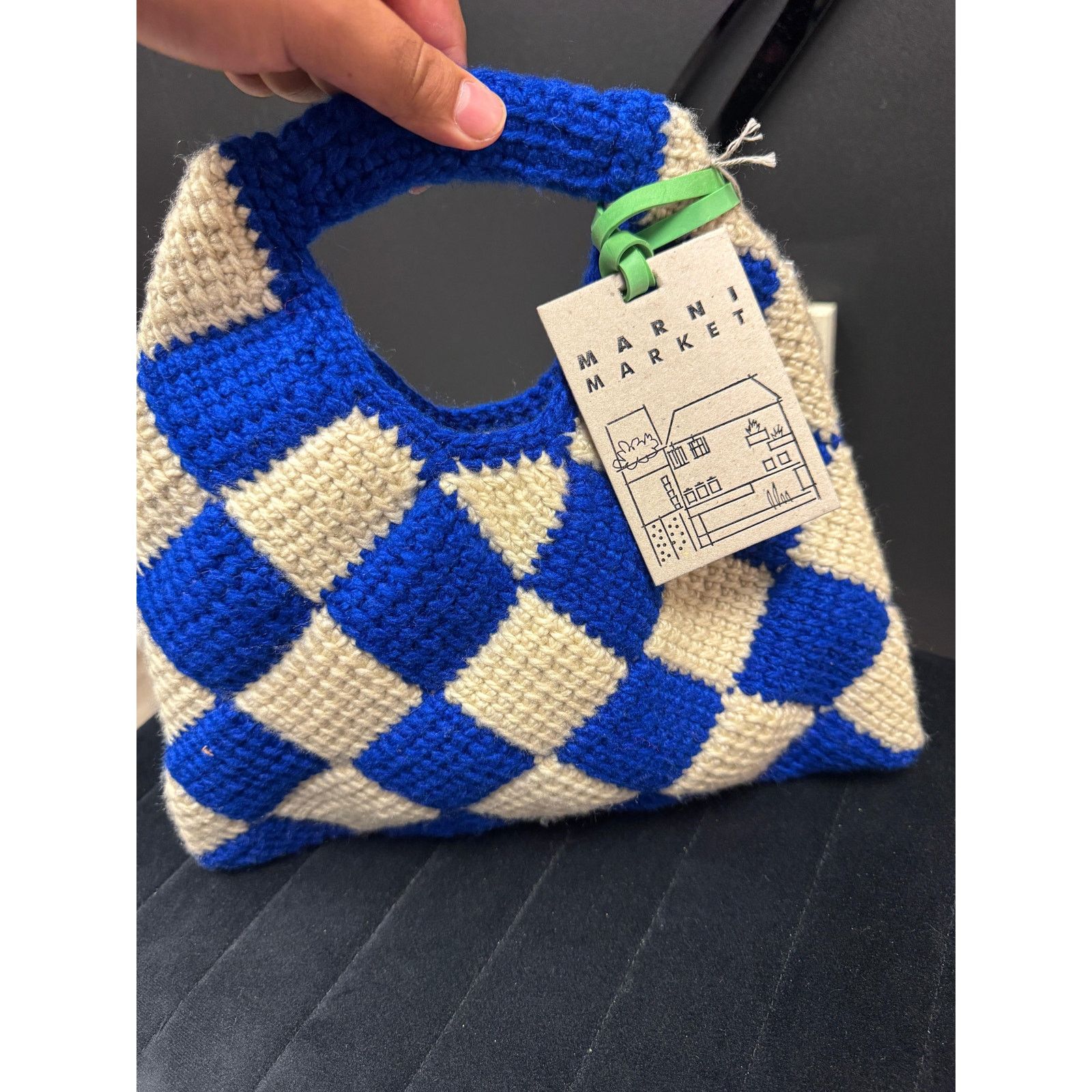 Marni Marni Checkered Bag Cream/Blue Size ONE SIZE - 2 Thumbnail