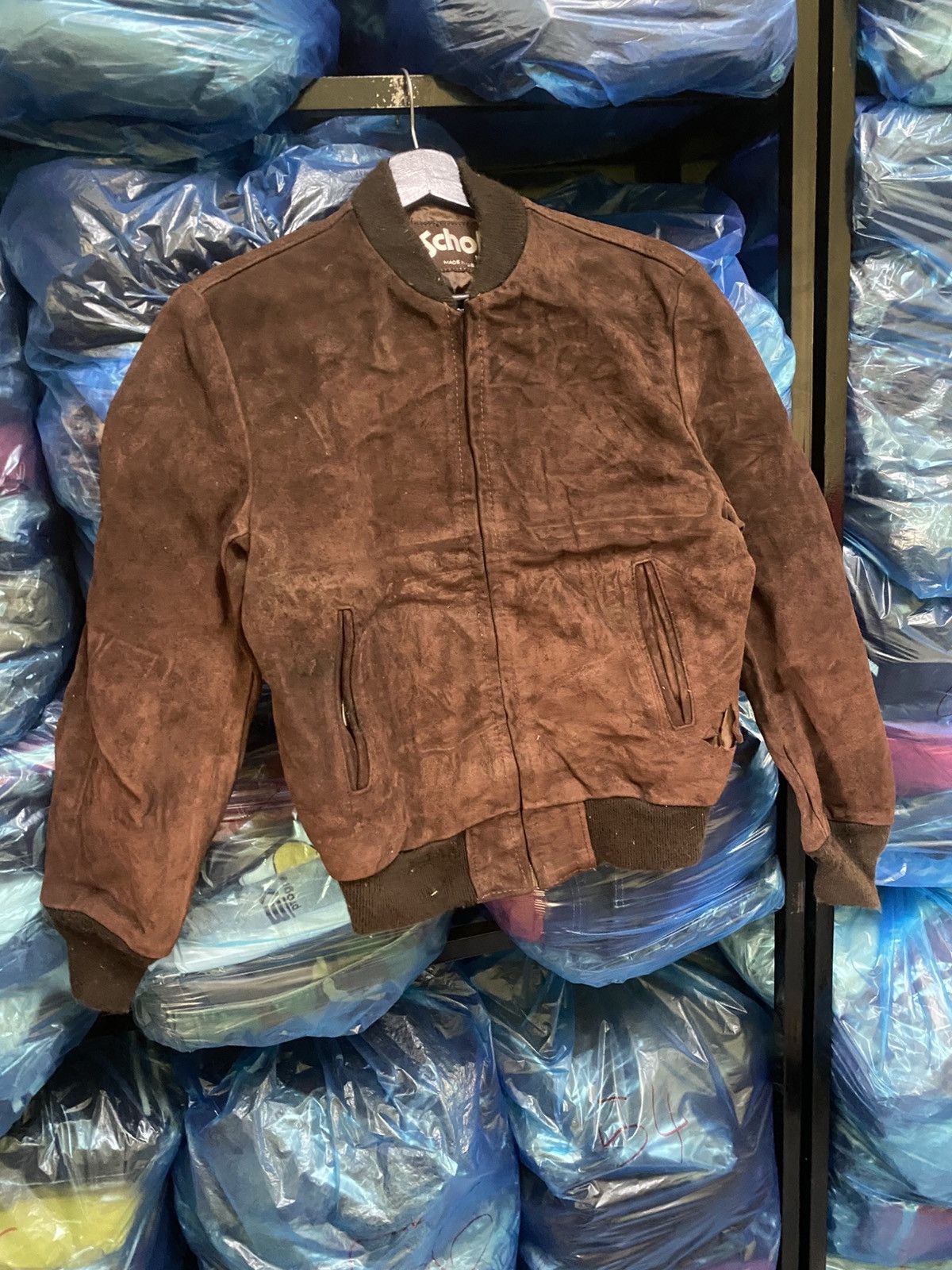 Schott Vintage Schott NYC Made in USA Brown Suede Bomber Jacket Size US S / EU 44-46 / 1 - 3 Thumbnail