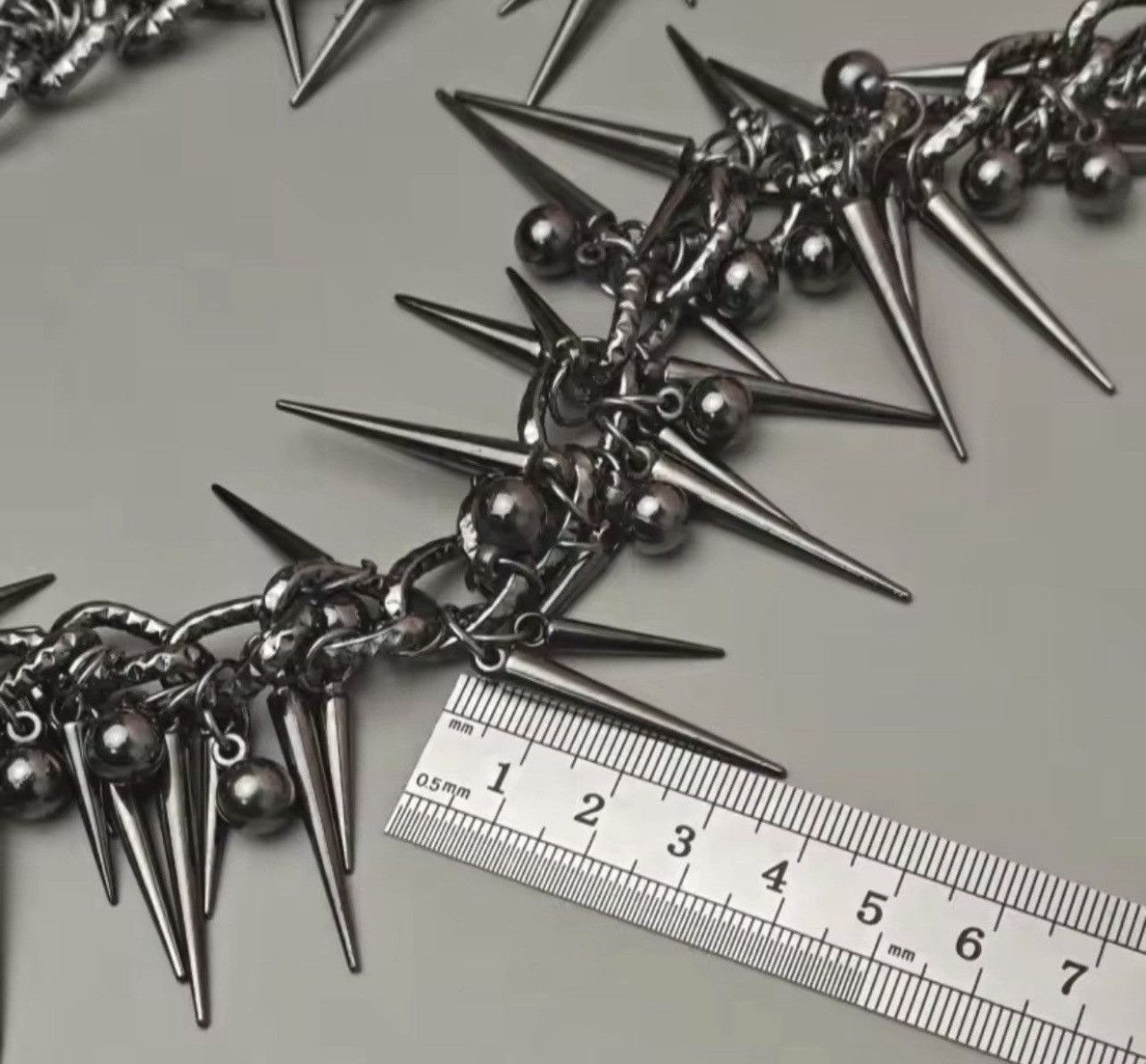 Japanese Brand × Jewelry Retro streetwear punk rivet spike pants pocket chain Size ONE SIZE - 6 Thumbnail