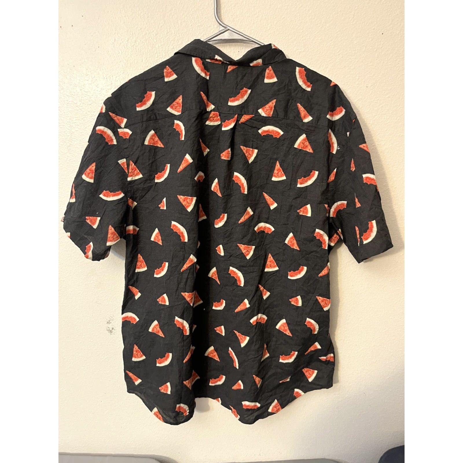 Old Navy Old Navy Button-Up Shirt Men's XXL Short Sleeve Flower Watermelon Print Button-Down Cotton Blend Multicolor Size US XXL / EU 58 / 5 - 2 Thumbnail