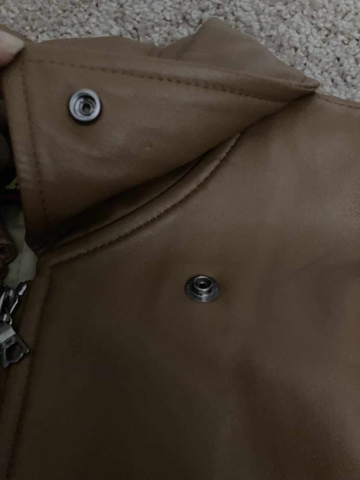 Bape 2000 Bape Leather Sheepskin Biker Rider Tan Jacket 90s Nigo Size US S / EU 44-46 / 1 - 7 Thumbnail