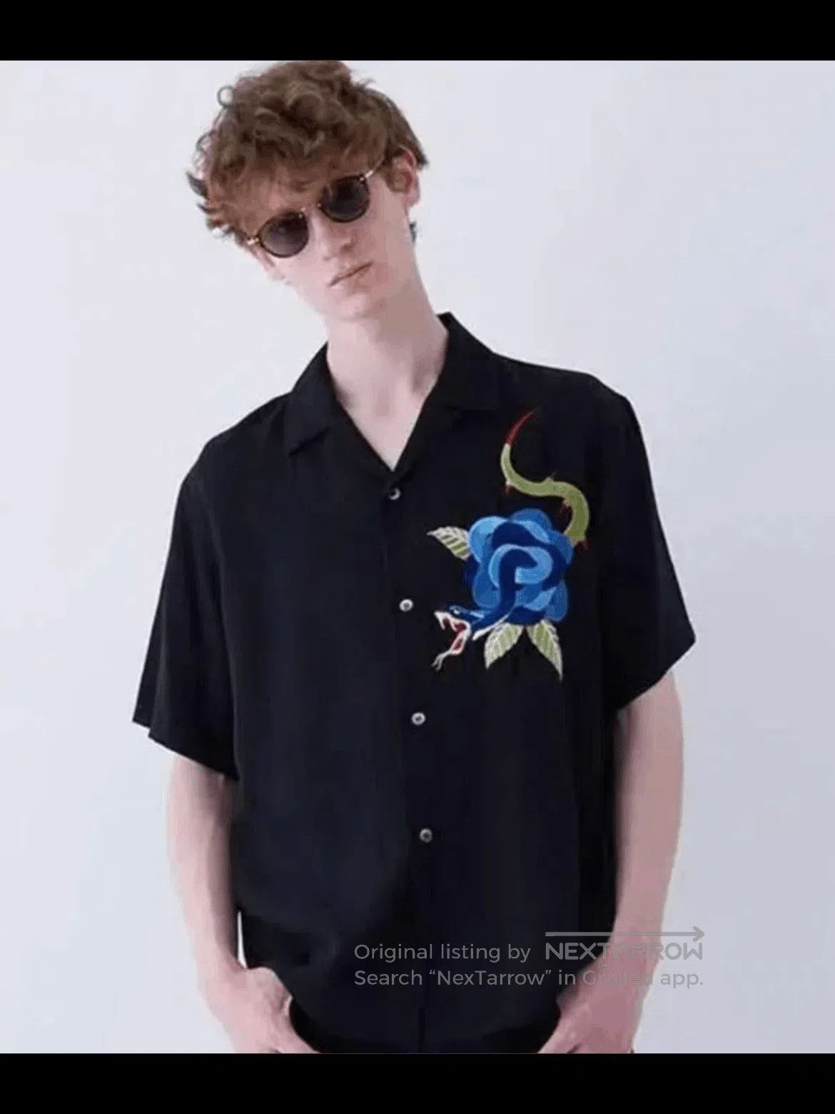Undercover Undercover 17SS Snake Rose Stitch Shirt. Size US L / EU 52-54 / 3 - 6 Thumbnail