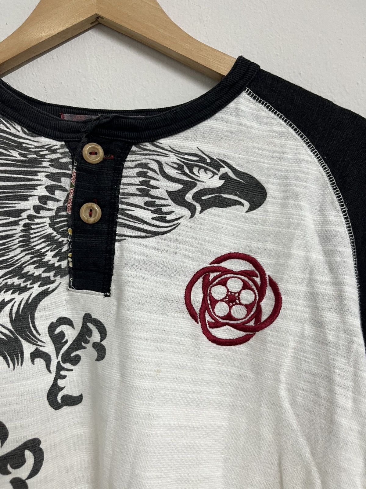 Addaptation Japan 💥VINTAGE ! Y2K Phoenix Dragon Sukajan Tradition Japan Tee Size US L / EU 52-54 / 3 - 5 Thumbnail
