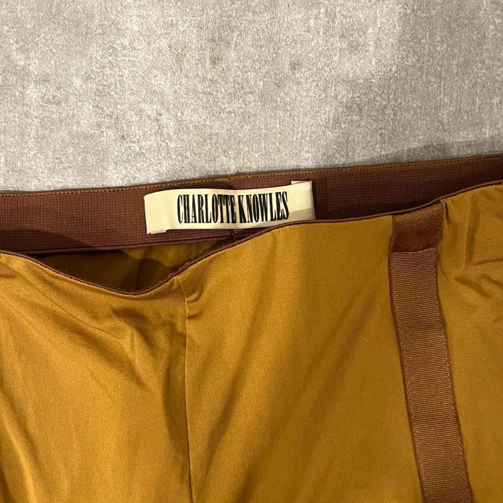 Designer tan charlotte knowles / knwls ghater trousers Size 28" / US 6 / IT 42 - 3 Thumbnail