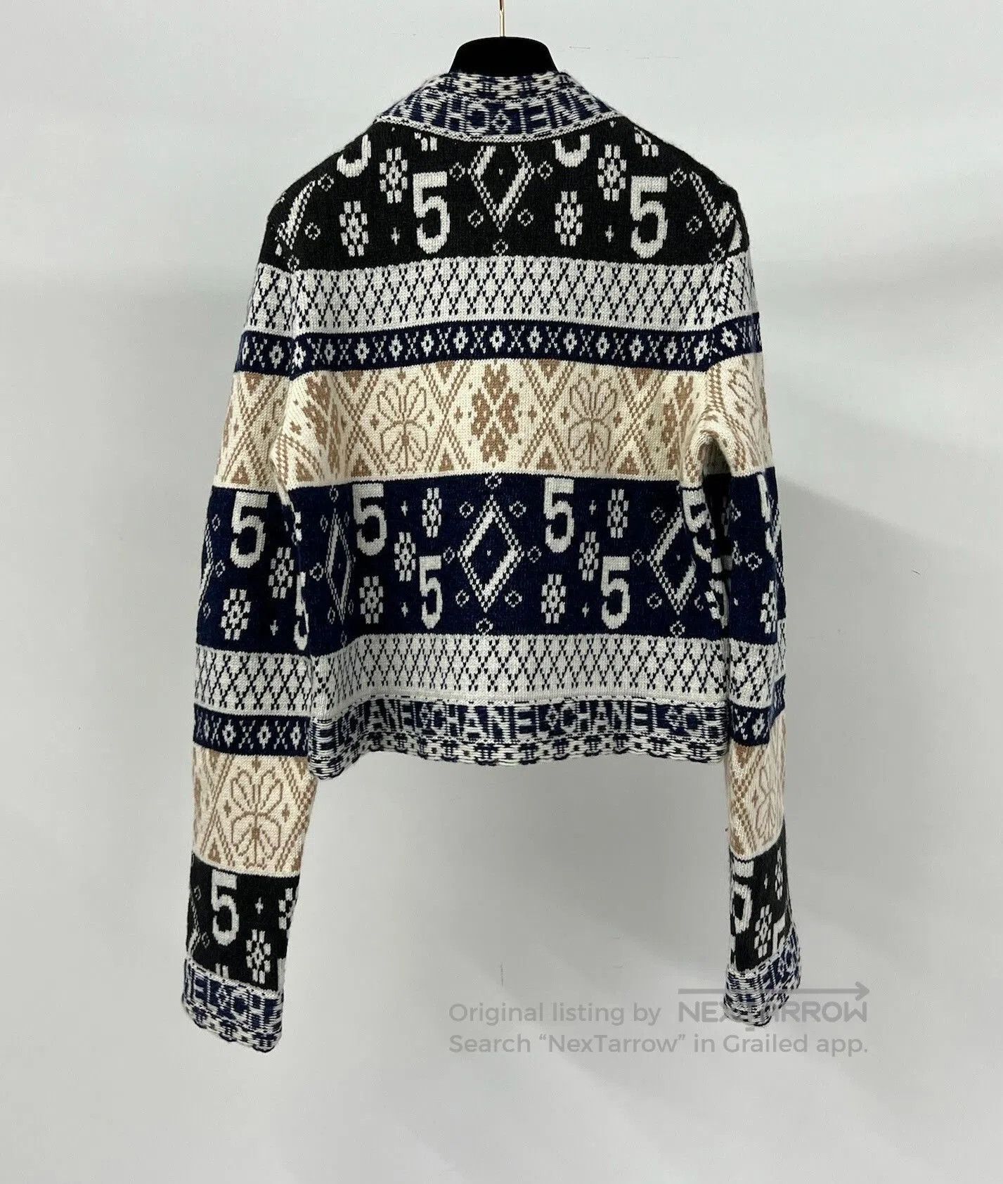Chanel Chanel No.5 Letter Cashmere Cardigan. Size S / US 4 / IT 40 - 2 Thumbnail