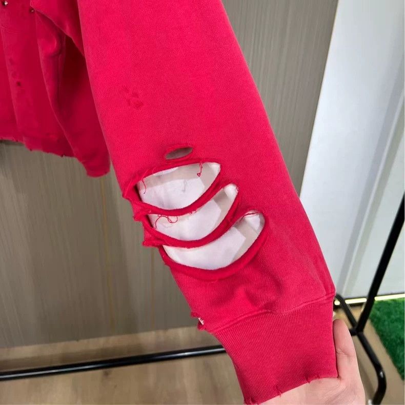 Balenciaga Balenciaga Destroyed Letter Logo Hoodie Size US XXS / EU 40 - 5 Thumbnail