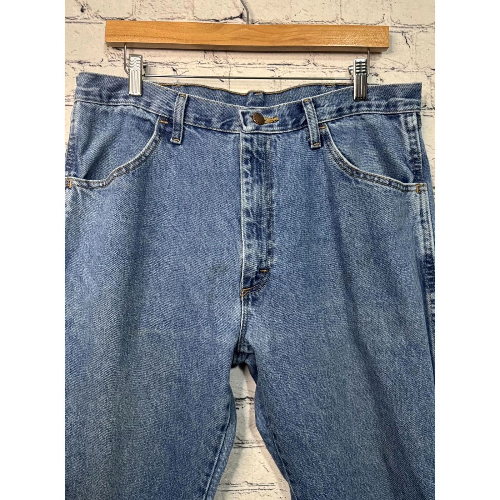 Denime Rustler Mens Blue Denim Jeans Size 36x34 - Casual Size US 36 / EU 52 - 4 Thumbnail