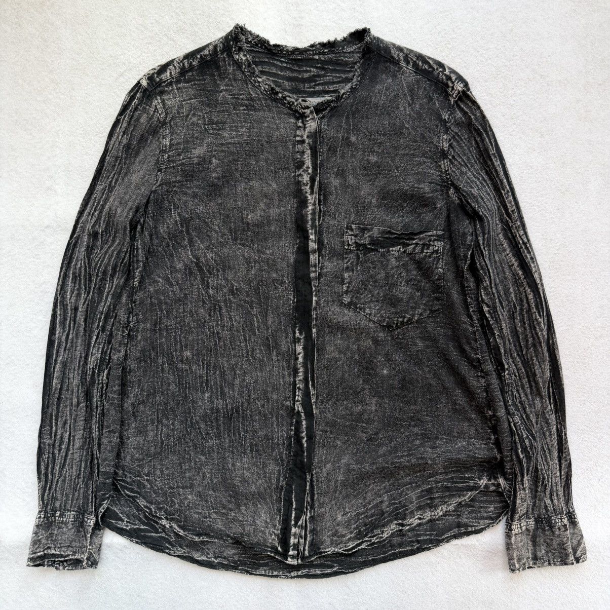 Other 2000s Raquel Allegra Ash Veil Collarless Hidden Button Shirt Size US S / EU 44-46 / 1 - 1 Thumbnail